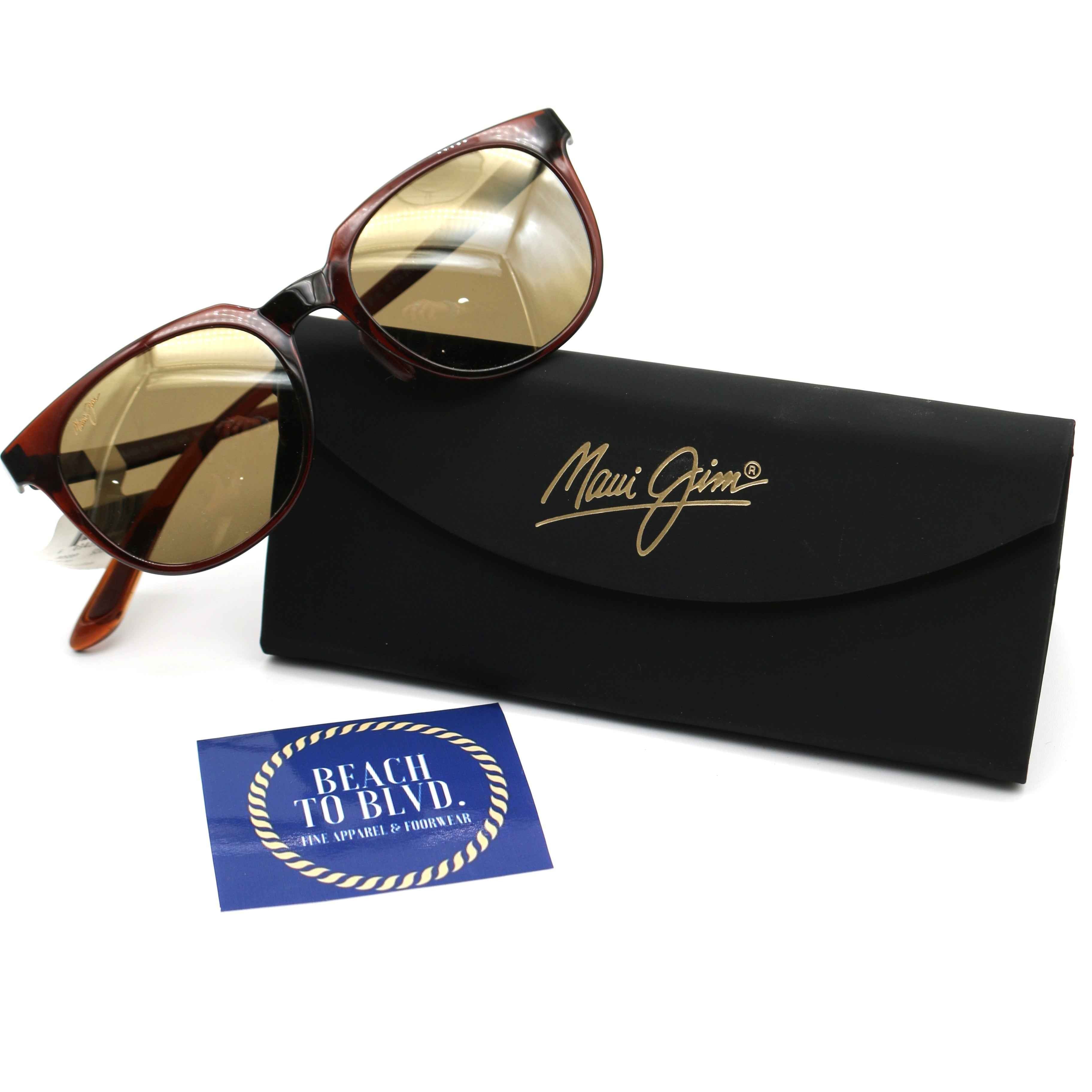 Maui Jim Sunglasses Wailua - Translucent Rootbeer Frame w\ Bronze Lens