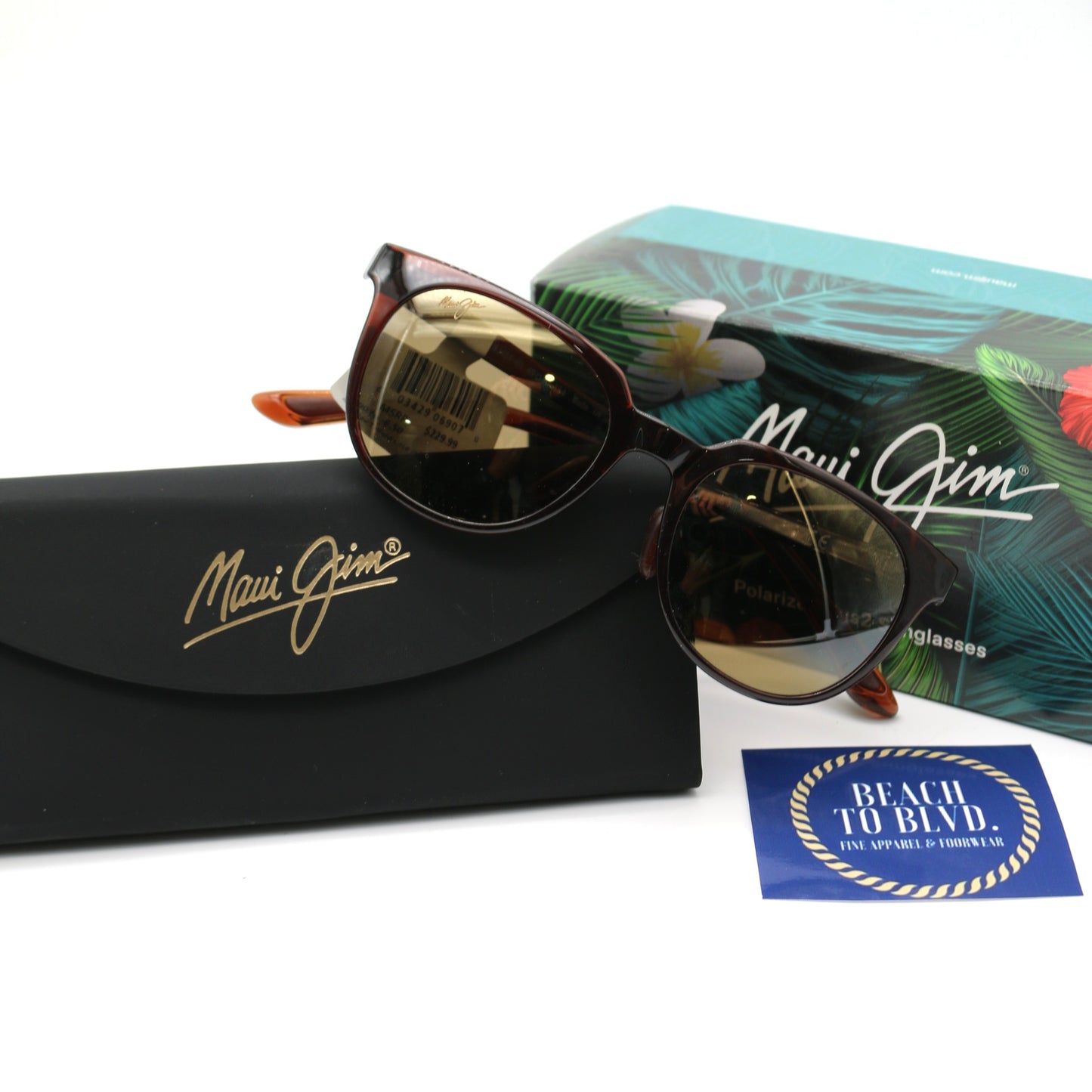Maui Jim Sunglasses Wailua - Translucent Rootbeer Frame w\ Bronze Lens