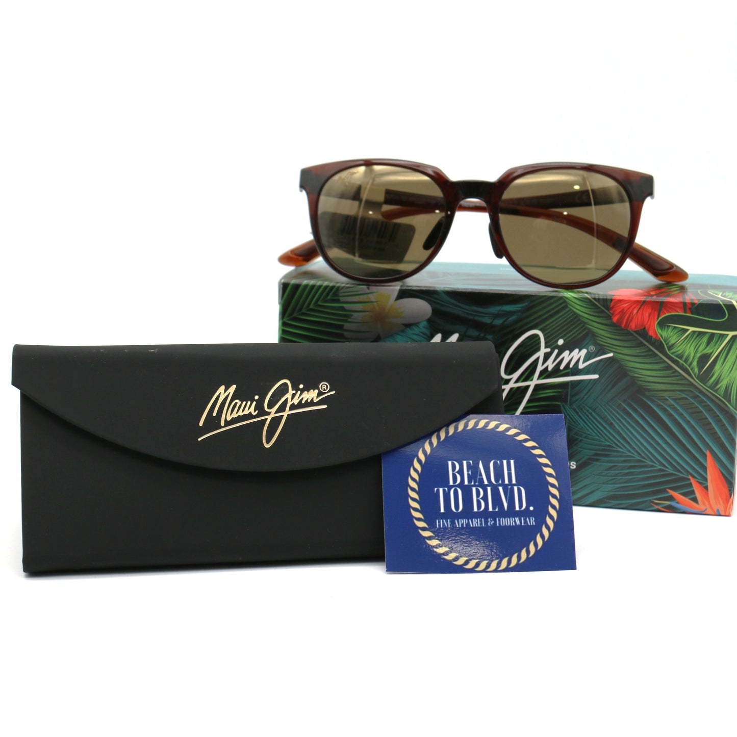 Maui Jim Sunglasses Wailua - Translucent Rootbeer Frame w\ Bronze Lens