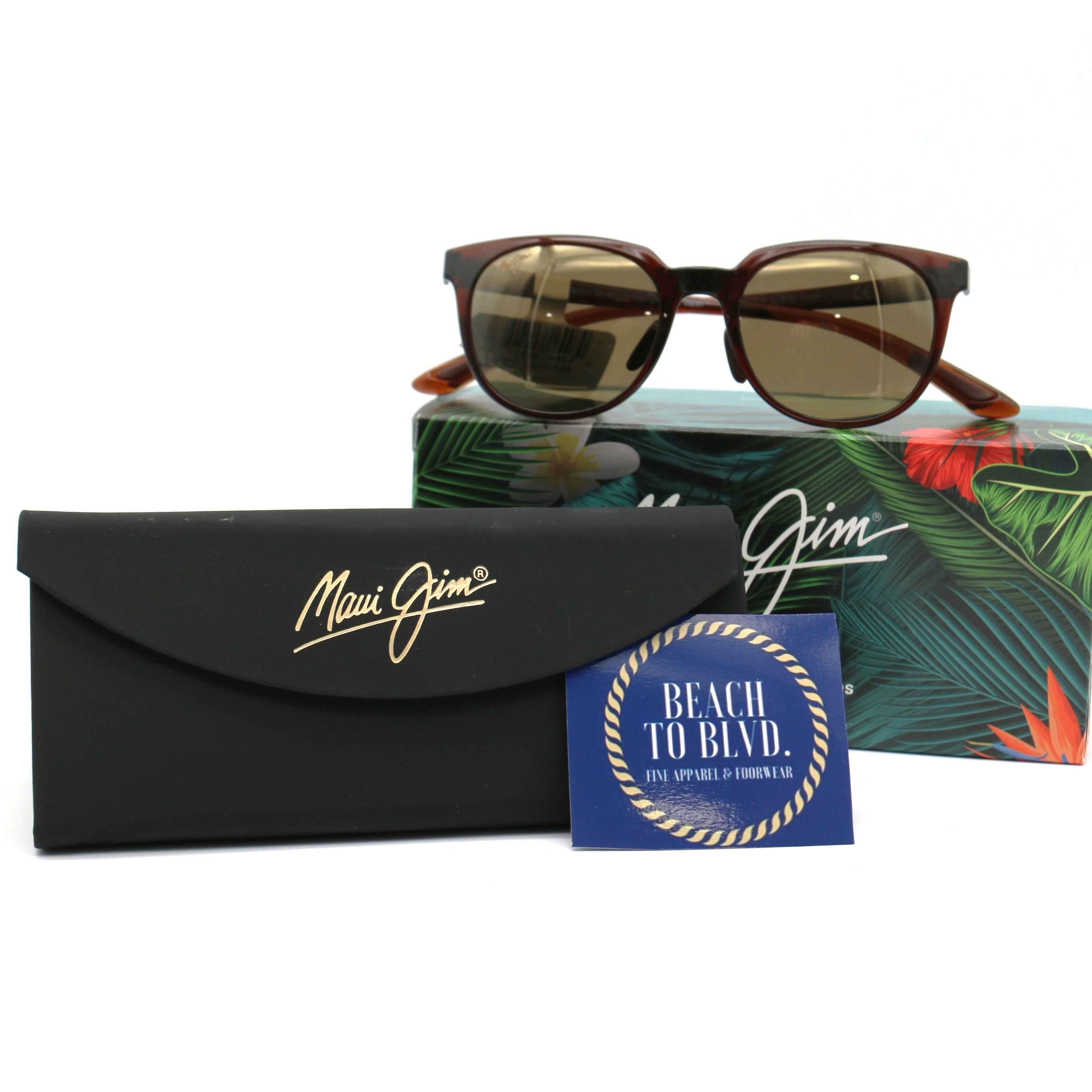 Maui Jim Sunglasses Wailua - Translucent Rootbeer Frame w\ Bronze Lens