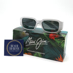Maui Jim Kupale Polarized Sunglasses - Shiny White/Neutral Grey
