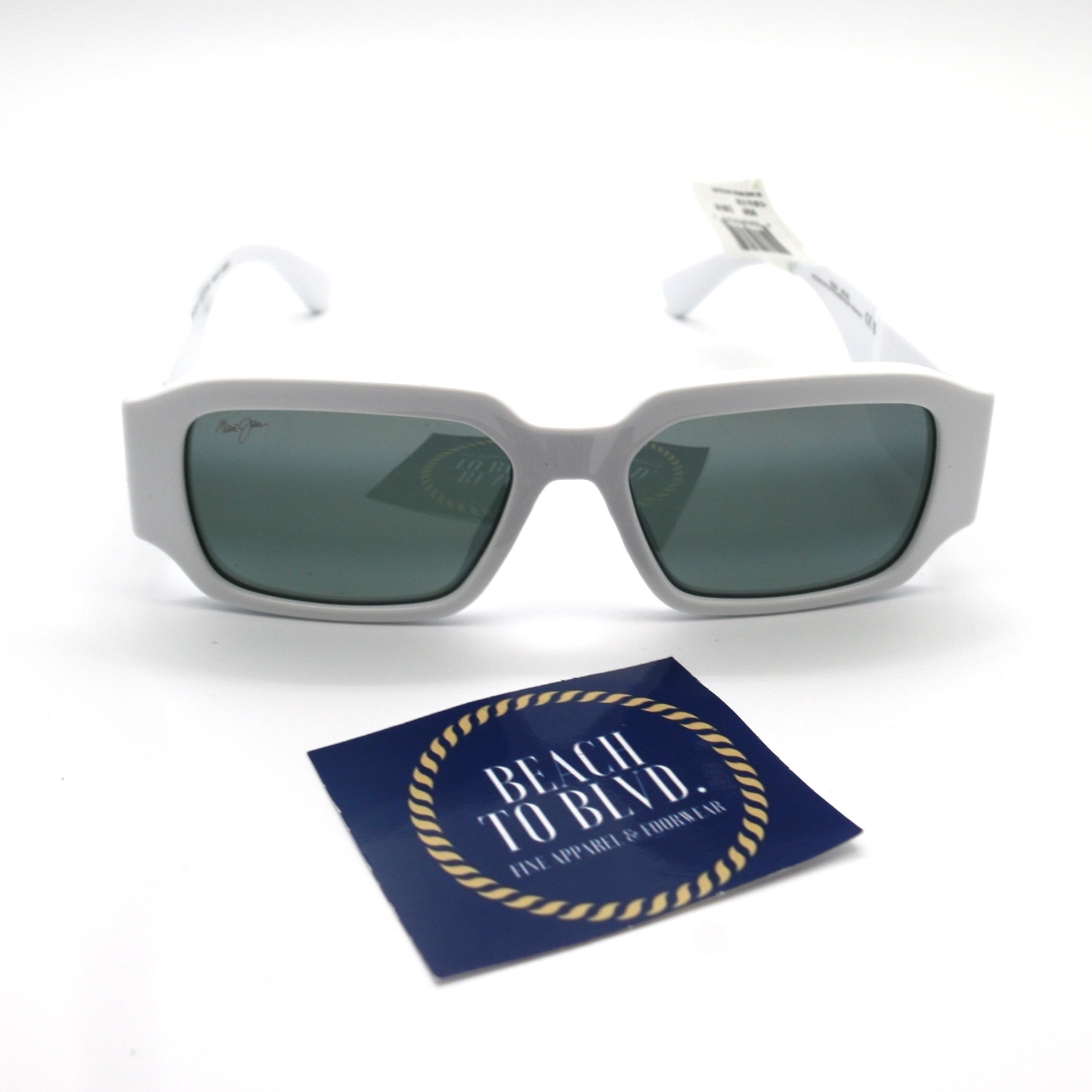 Maui Jim Kupale Polarized Sunglasses - Shiny White/Neutral Grey