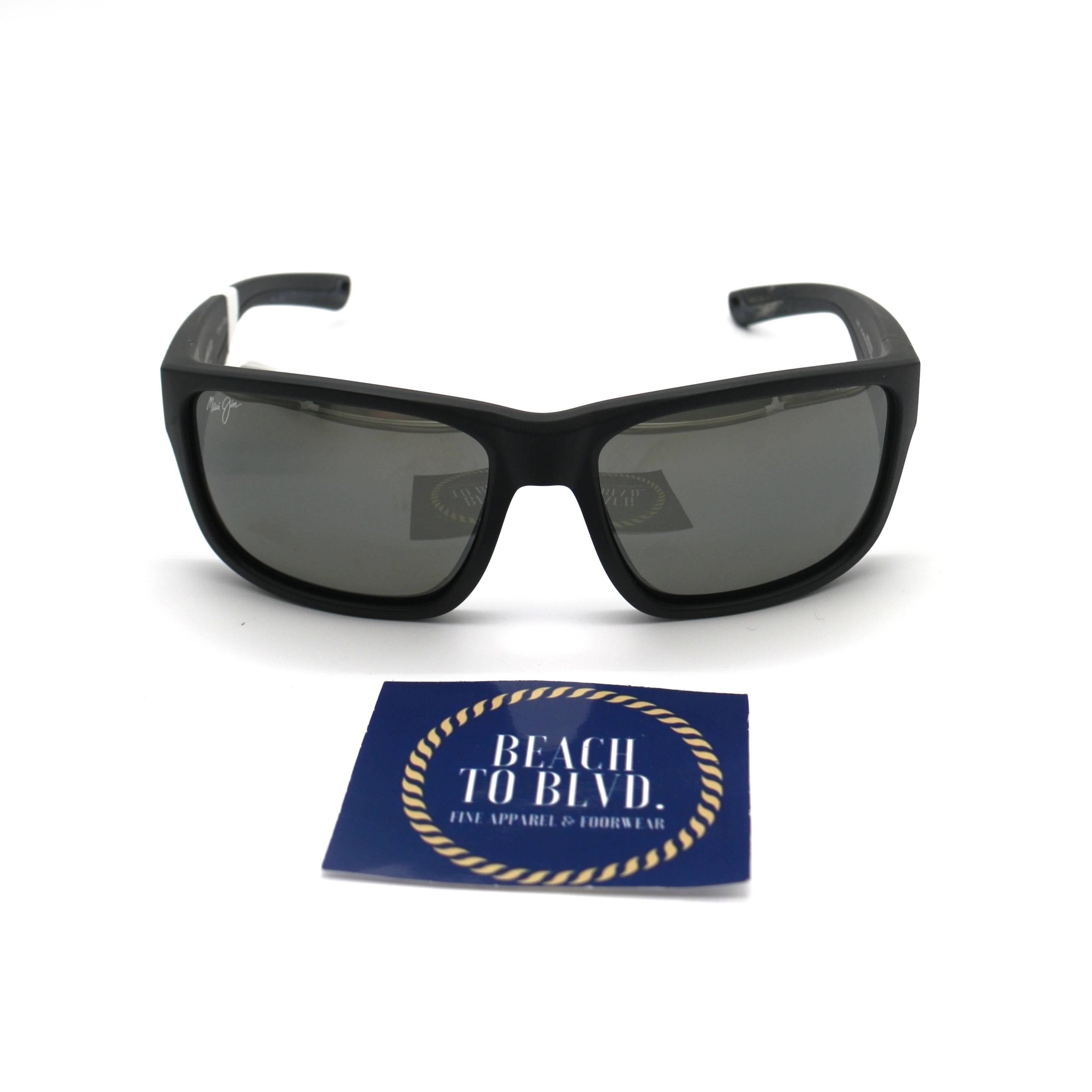 Maui Jim AmberJack Polarized Sunglasses - Matte Black/Neutral Grey