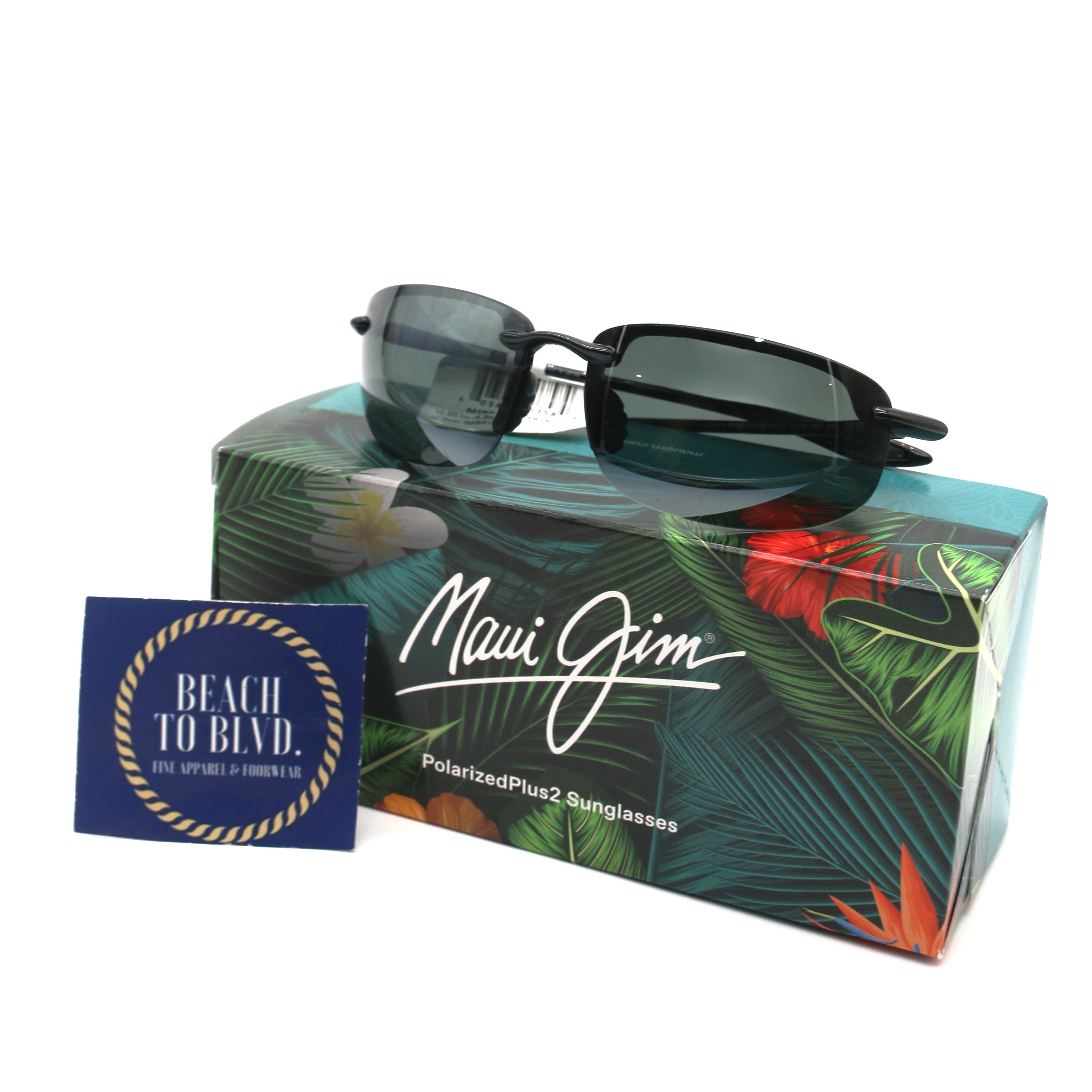 Maui Jim Ho'okipa Polarized Sunglasses - Glossy Black/Neutral Grey