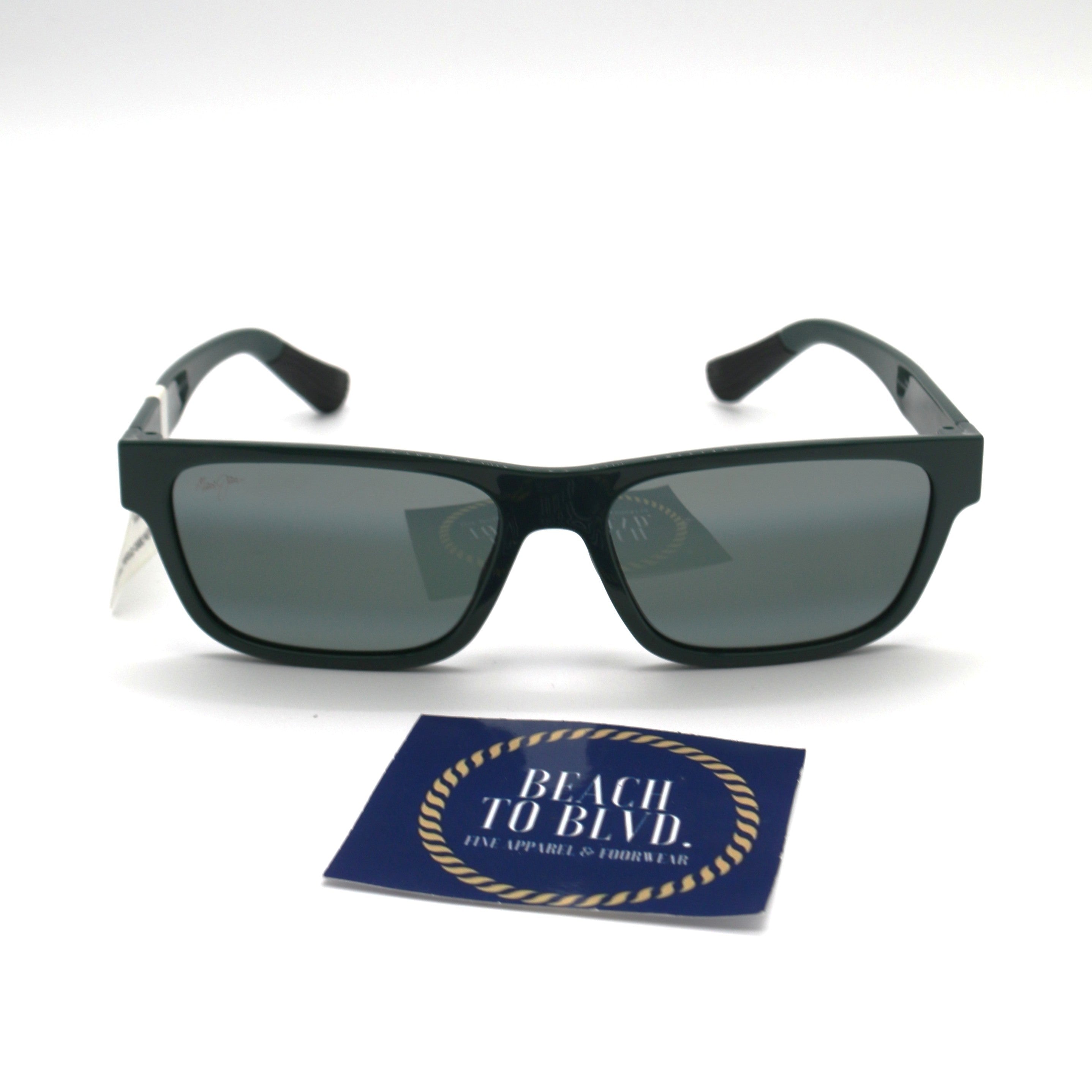 Maui Jim Keola Polarized Sunglasses - Shiny Dark Green/Neutral Grey