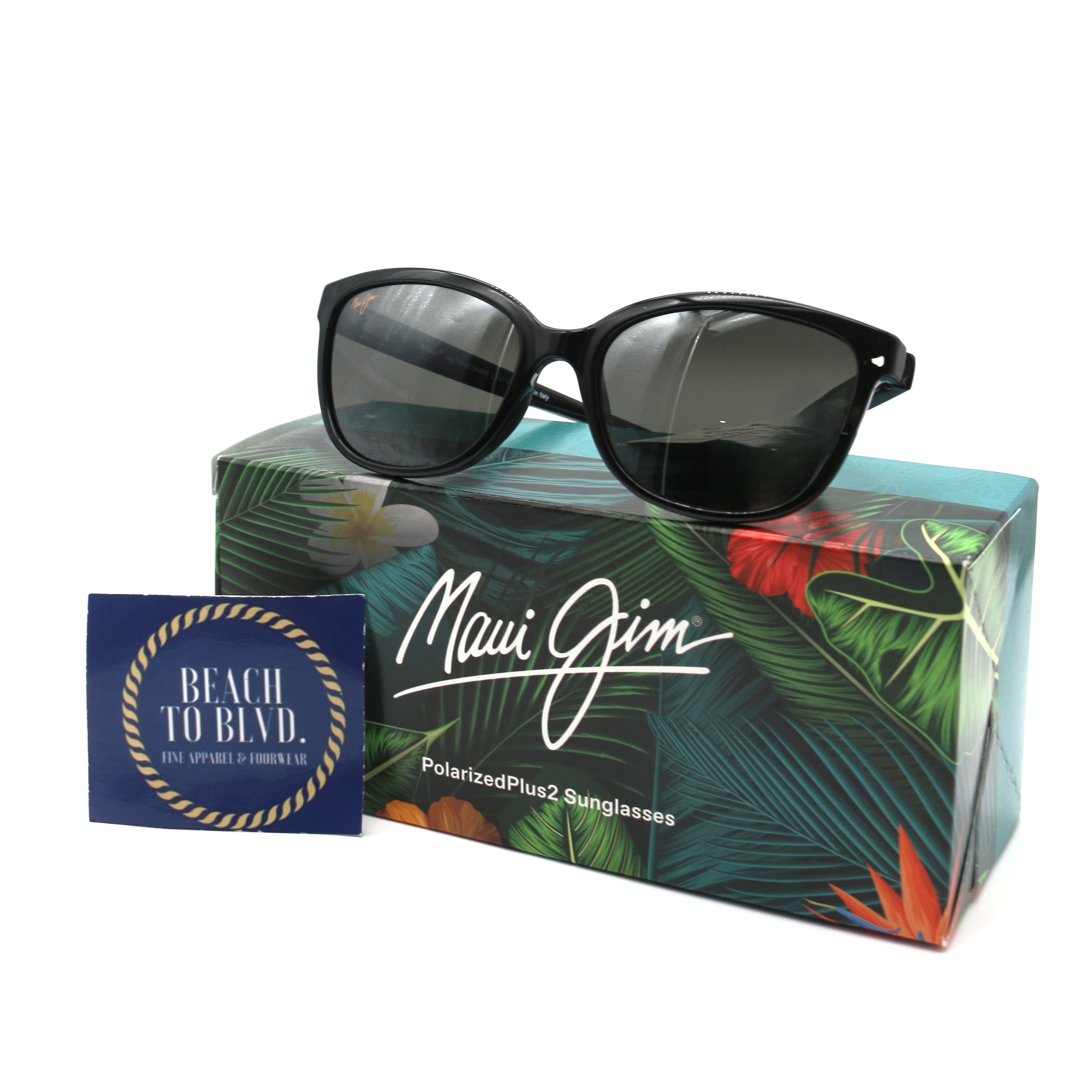 Maui Jim Honi Polarized Sunglasses - Shiny Black/Neutral Grey