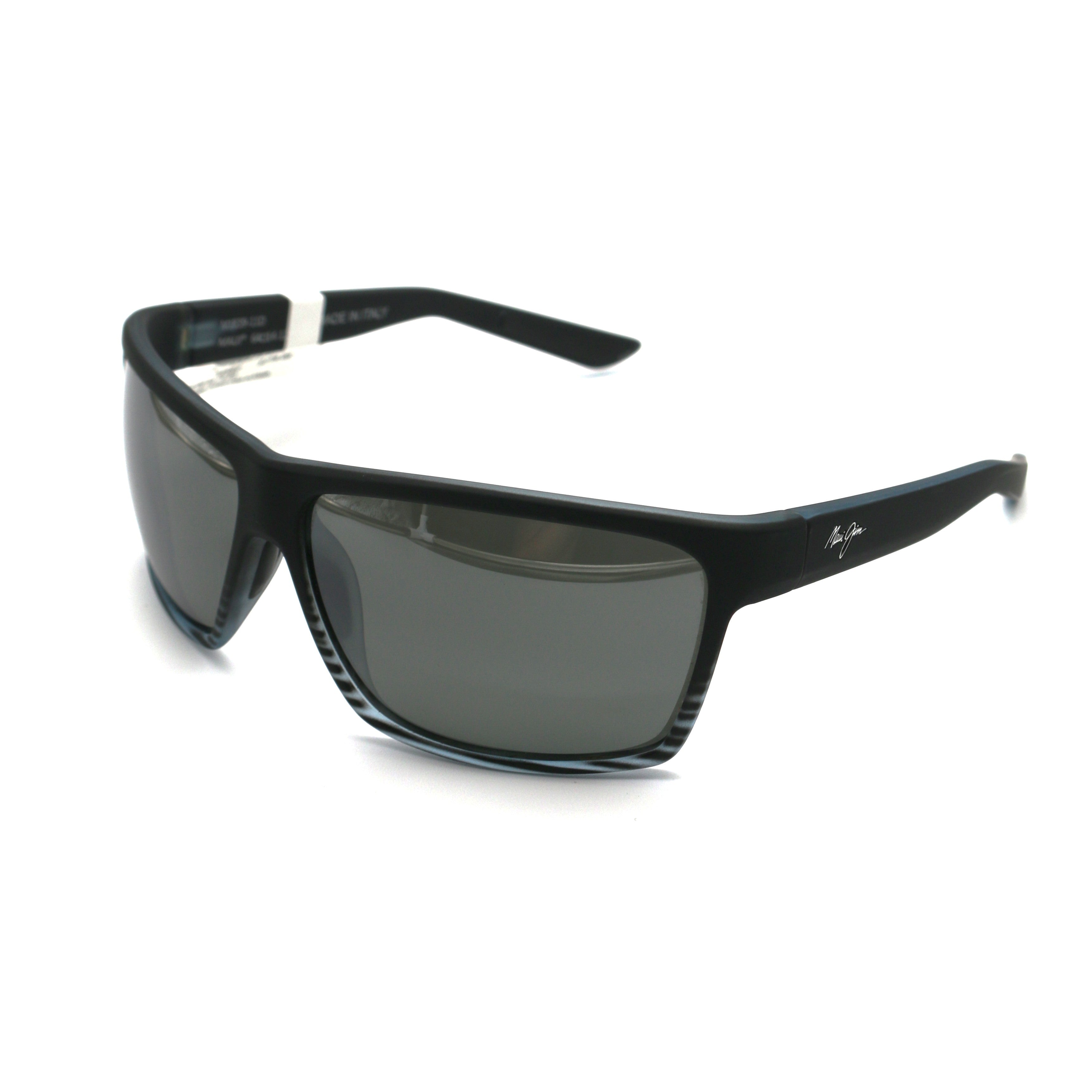 Maui Jim Alenuihaha Polarized Sunglasses - Grey Black Stripe Frame/Neutral Grey