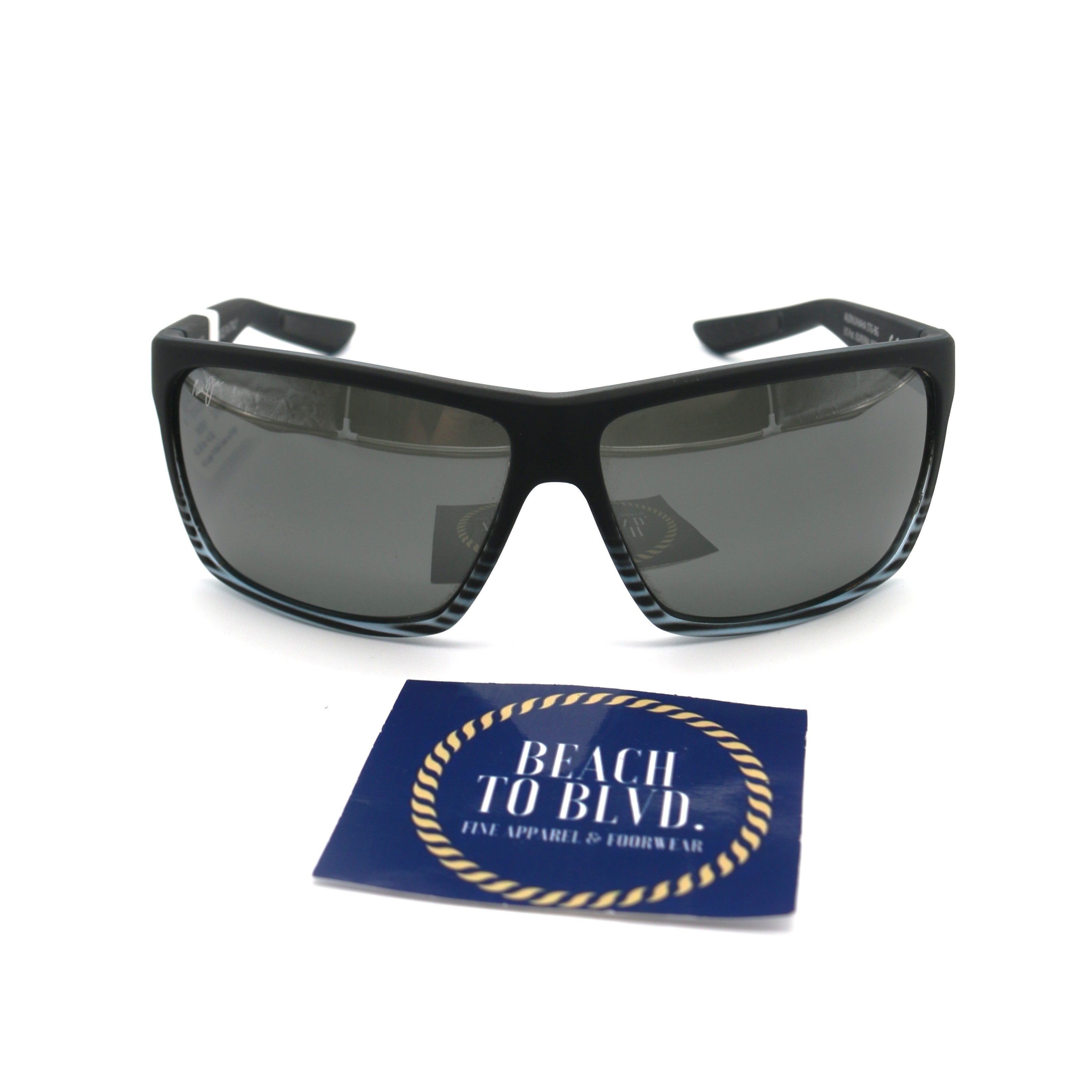 Maui Jim Alenuihaha Polarized Sunglasses - Grey Black Stripe Frame/Neutral Grey