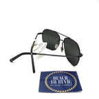 Maui Jim Mano Polarized Sunglasses - Black with Silver Stripe/Neutral Grey
