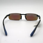 Maui Jim 'Iilkou Polarized Sunglasses - Shiny Black/Blue Hawaii