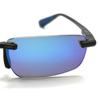 Maui Jim 'Iilkou Polarized Sunglasses - Shiny Black/Blue Hawaii