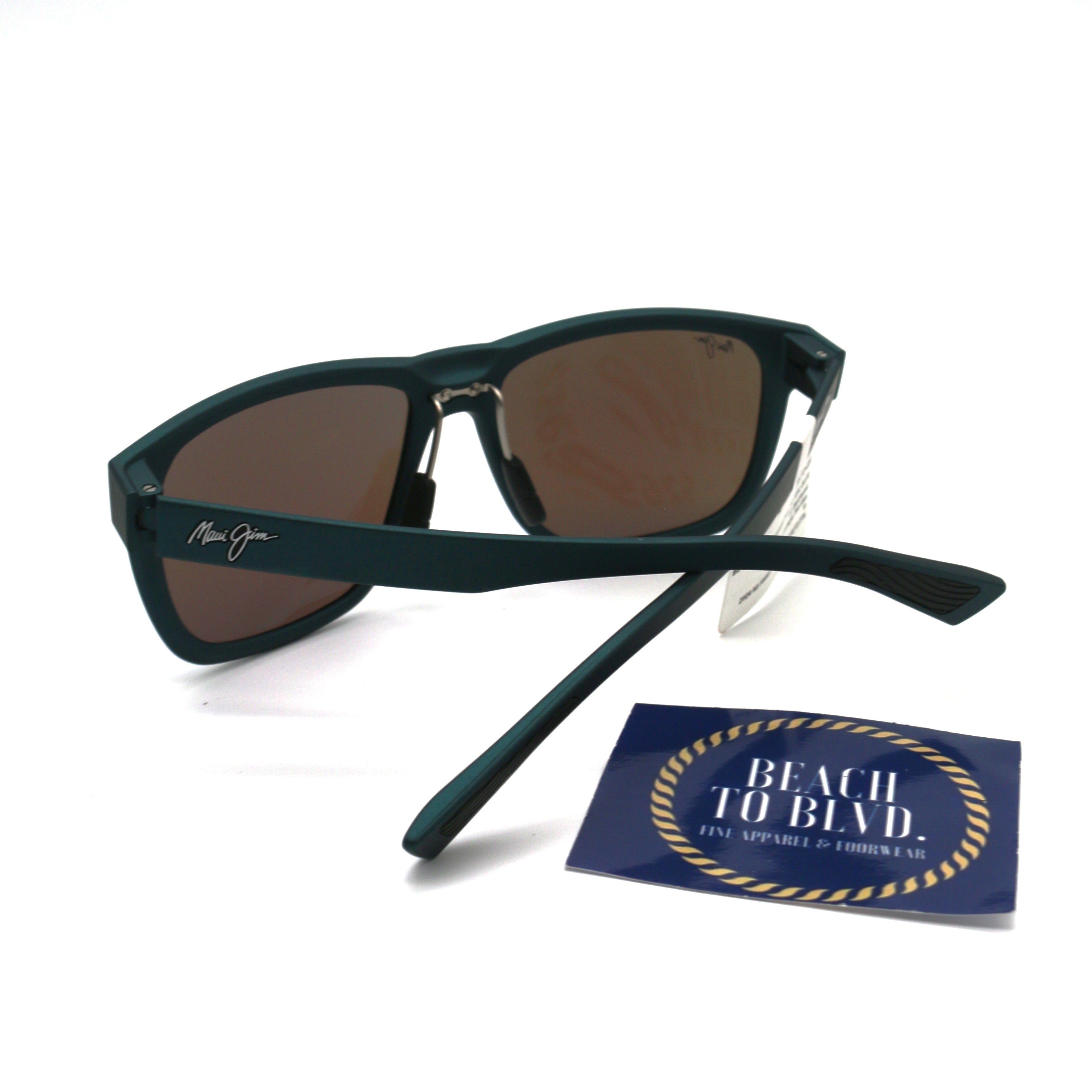 Maui Jim Puakea Polarized Sunglasses - Matte Teal Blue/Blue Hawaii