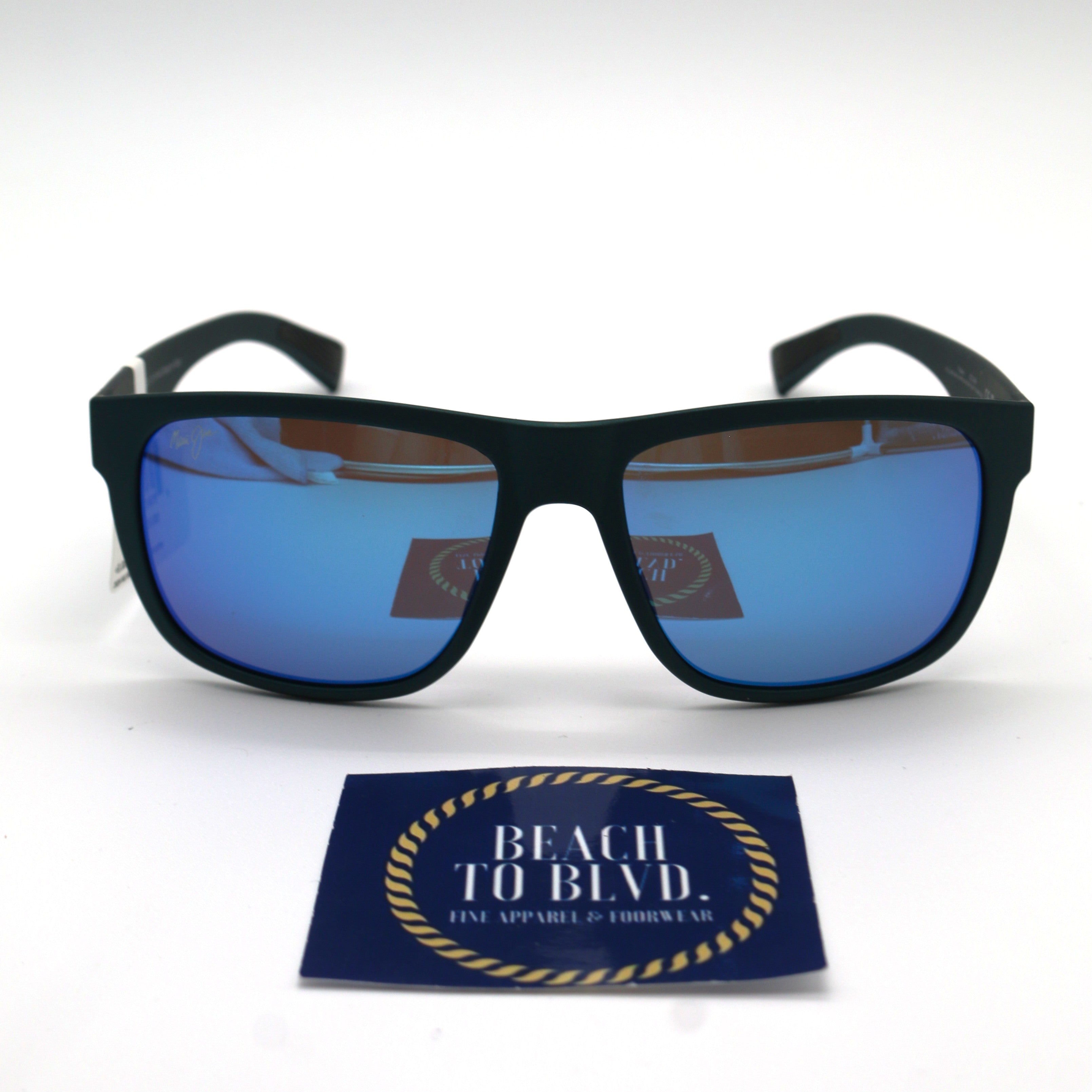 Maui Jim Puakea Polarized Sunglasses - Matte Teal Blue/Blue Hawaii