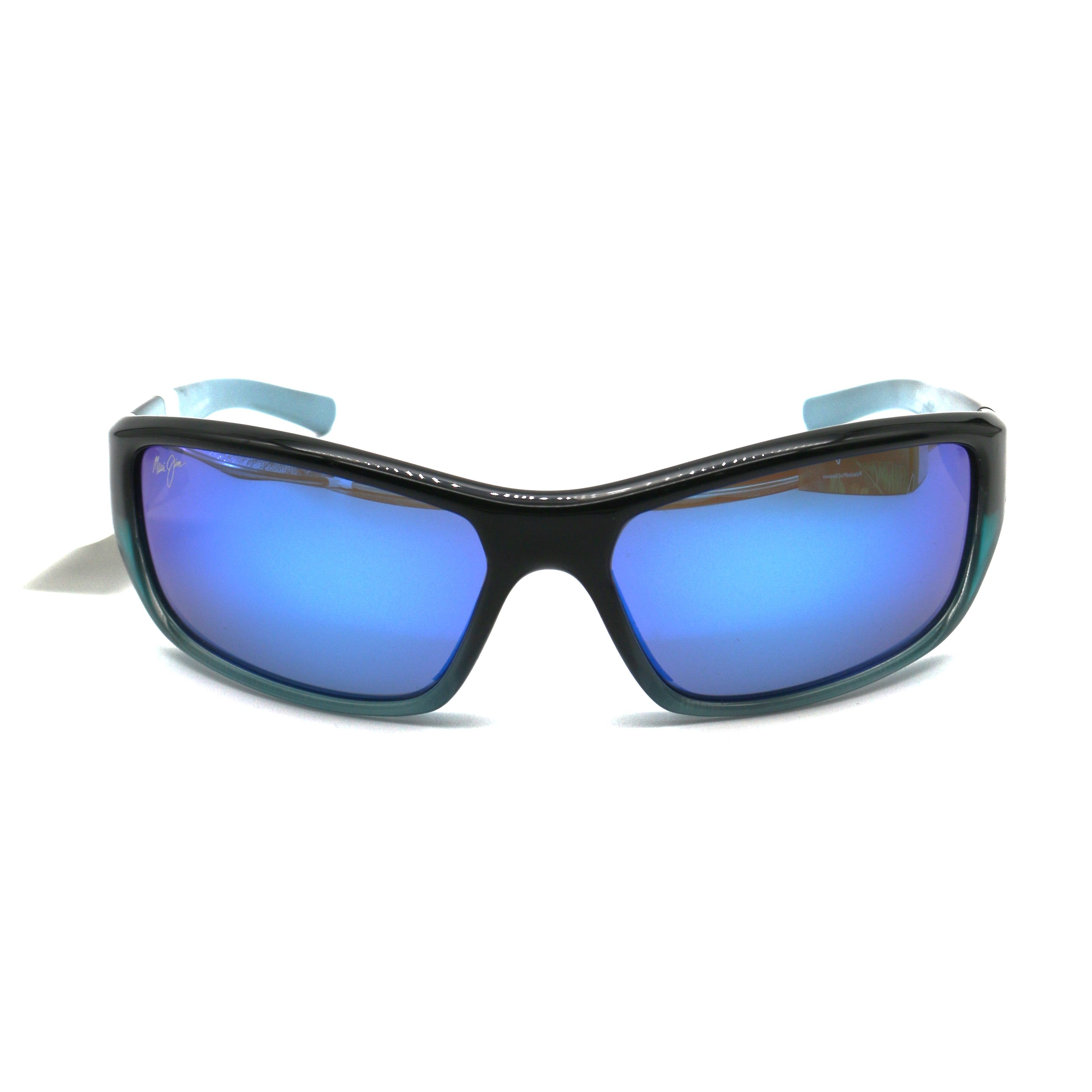 Maui Jim Barrier Reef Polarized Sunglasses - Black with Turquiose/Blue Hawaii
