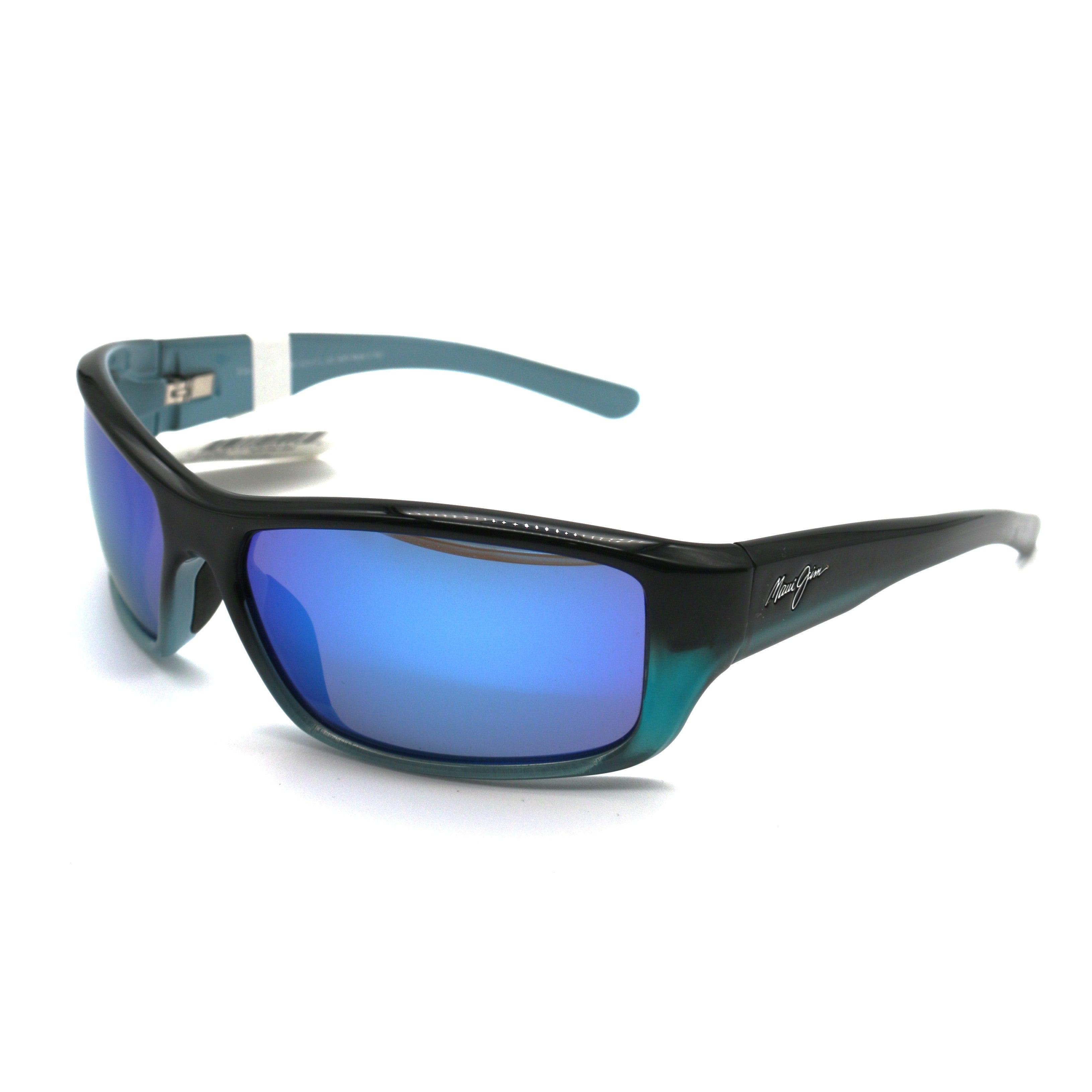 Maui Jim Barrier Reef Polarized Sunglasses - Black with Turquiose/Blue Hawaii