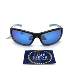 Maui Jim Barrier Reef Polarized Sunglasses - Black with Turquiose/Blue Hawaii