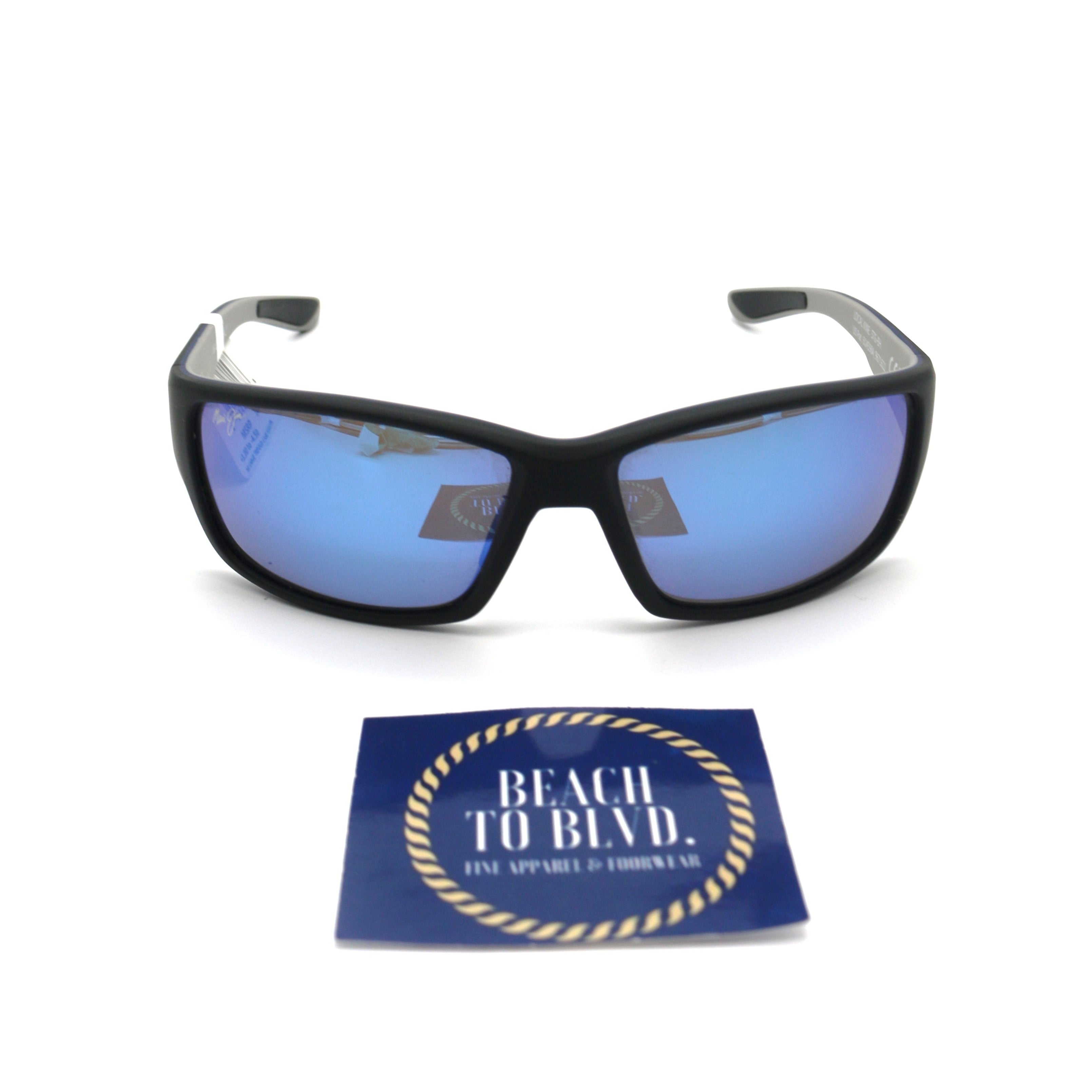 Maui Jim Local Kine Polarized Sunglasses - Soft Black / Blue Hawaii