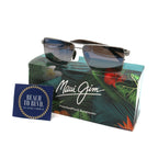 Maui Jim Piha Polarized Sunglasses - Matte Silver/Dual Mirror Blue to Silver