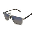 Maui Jim Piha Polarized Sunglasses - Matte Silver/Dual Mirror Blue to Silver