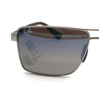 Maui Jim Piha Polarized Sunglasses - Matte Silver/Dual Mirror Blue to Silver
