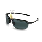 Maui Jim Sunglasses Hookipa - Black Frame - Gray Lens - BeachToBlvd