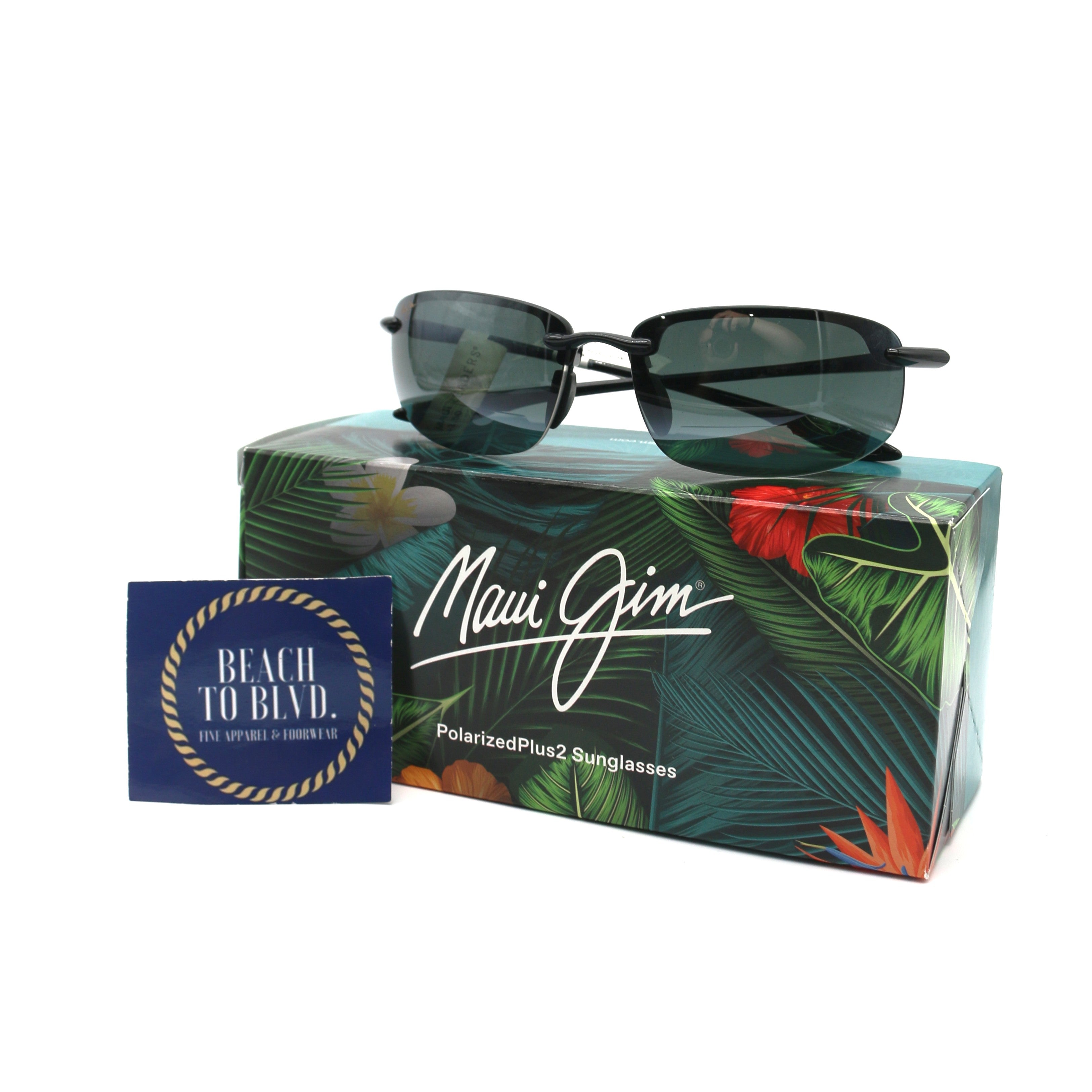 Maui Jim Sunglasses Hookipa - Black Frame - Gray Lens - BeachToBlvd