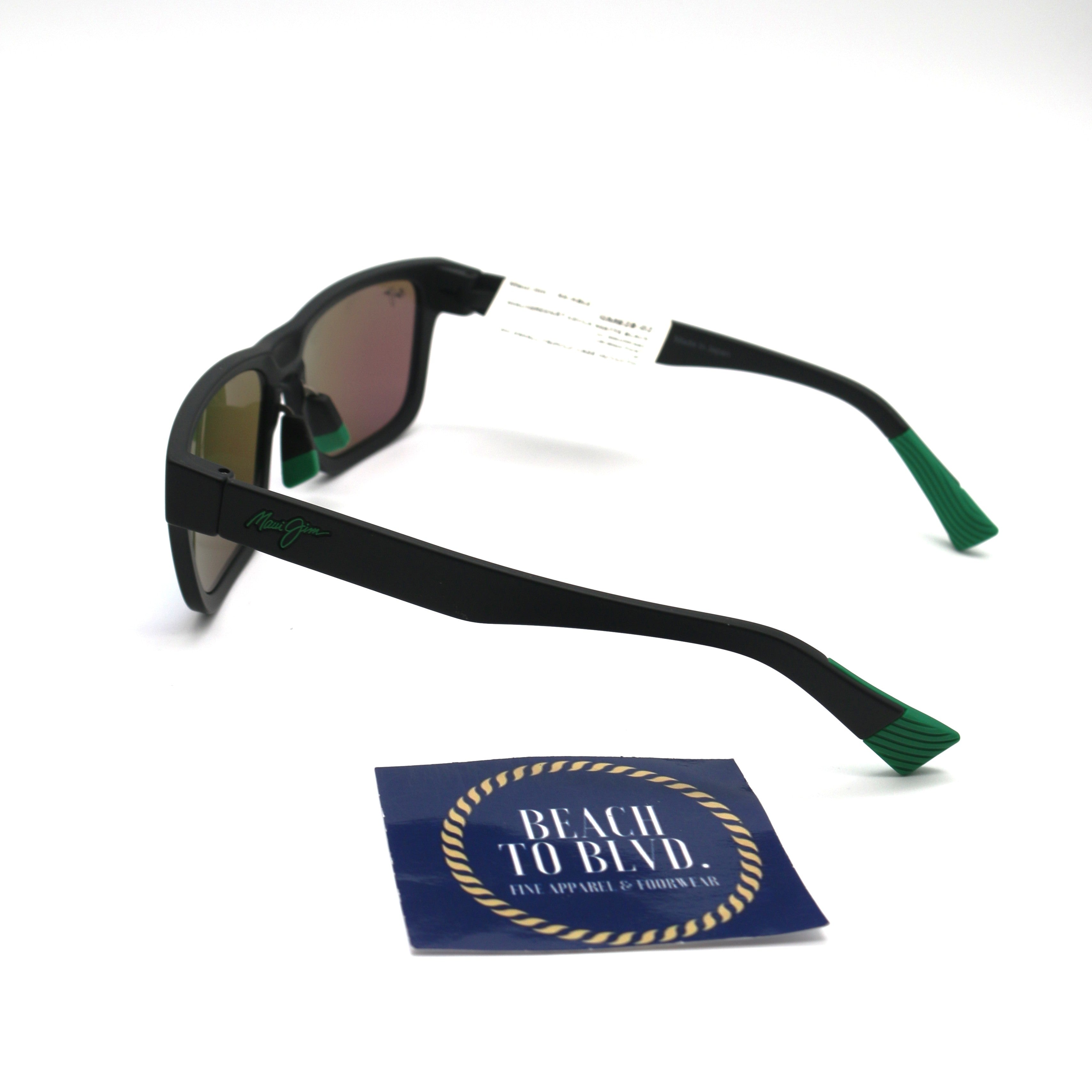 Maui Jim Keola Polarized Sunglasses - Matte Black/Maui Green