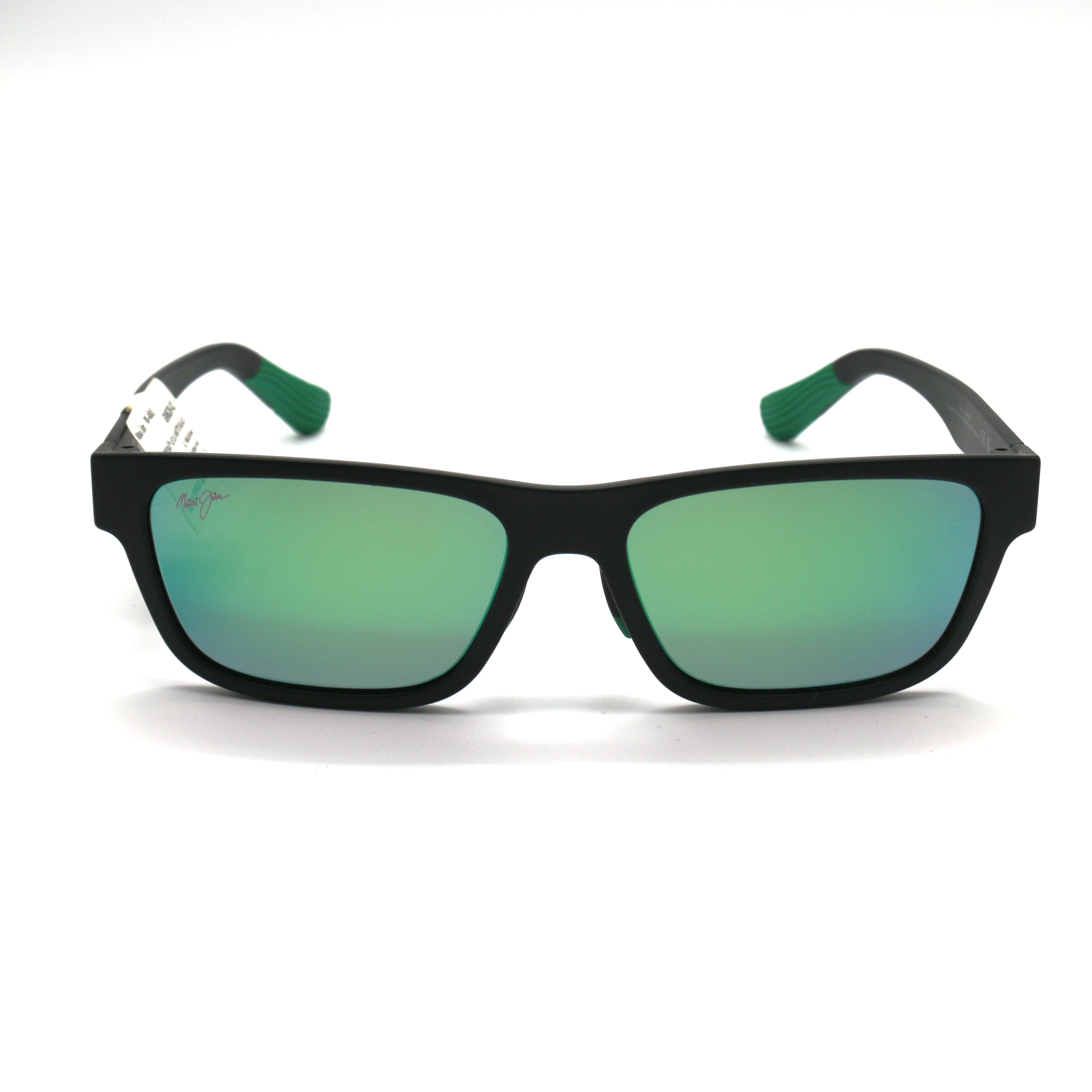 Maui Jim Keola Polarized Sunglasses - Matte Black/Maui Green