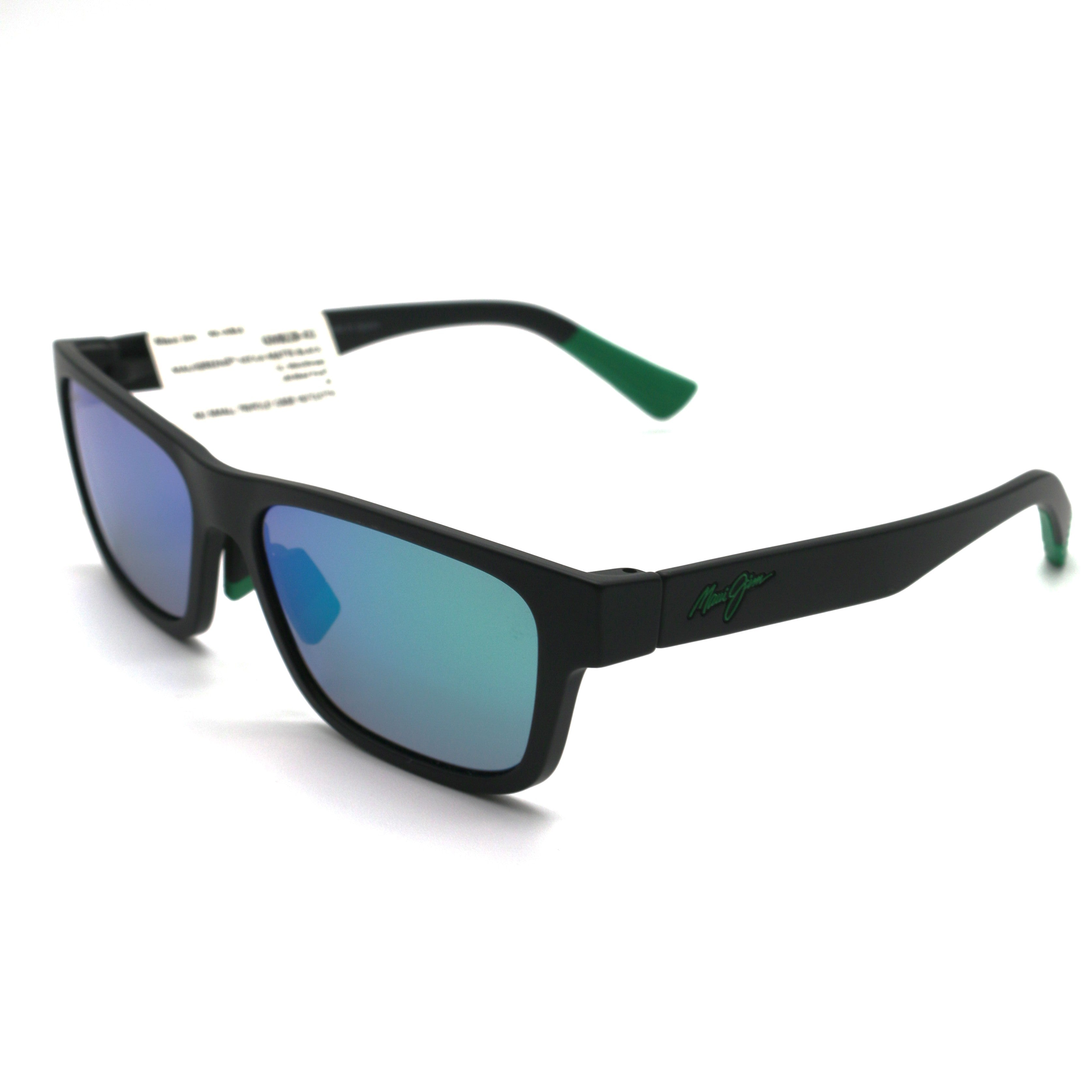 Maui Jim Keola Polarized Sunglasses - Matte Black/Maui Green