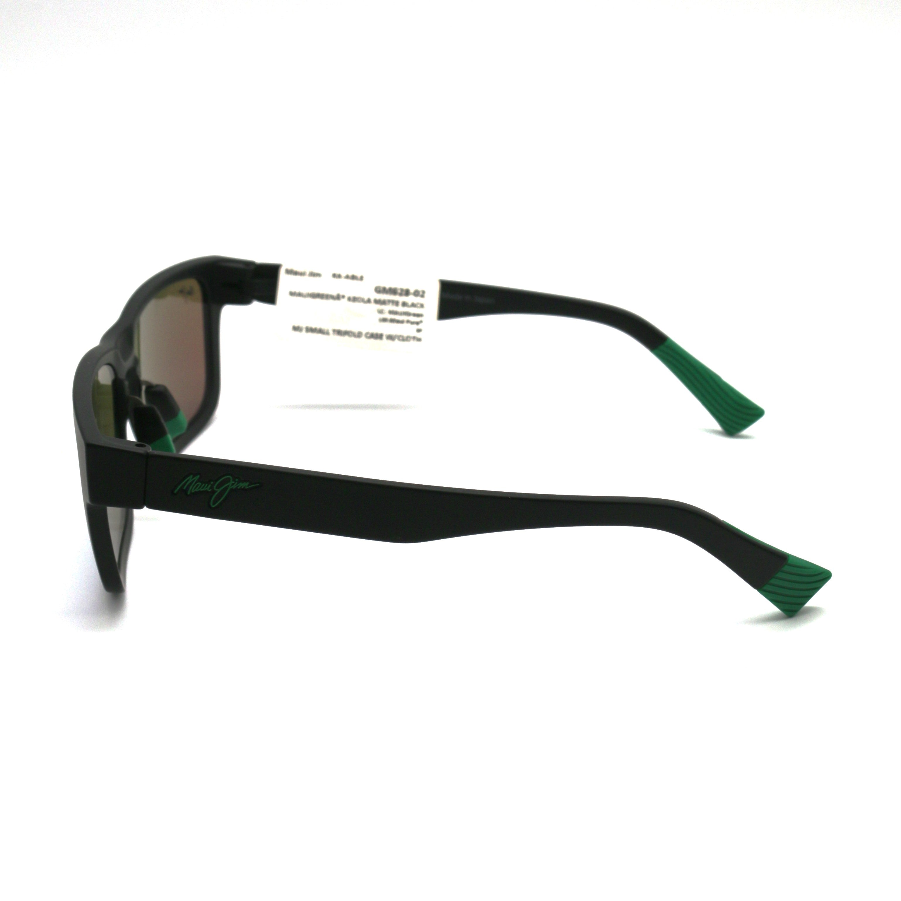 Maui Jim Keola Polarized Sunglasses - Matte Black/Maui Green
