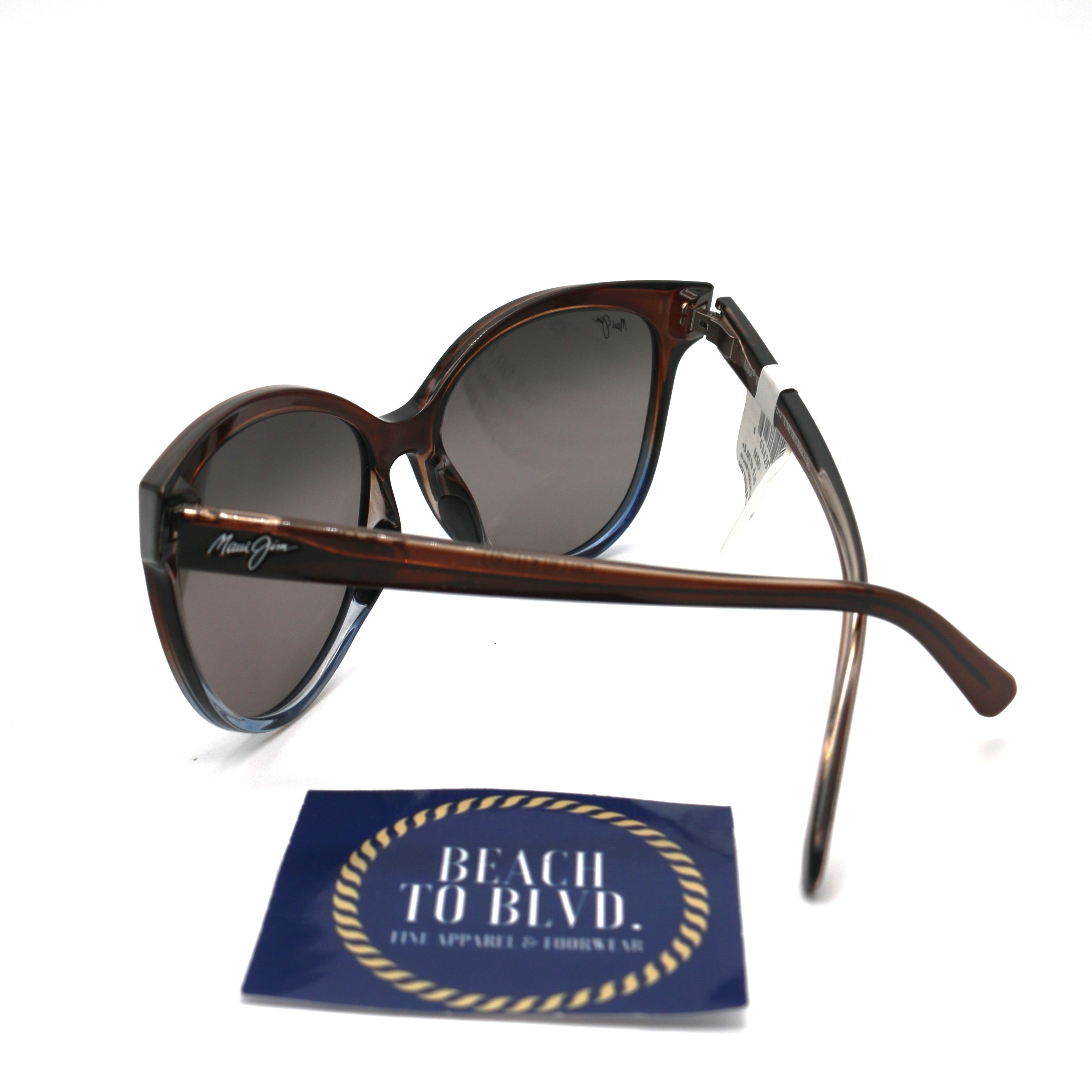 Maui Jim 'Olu 'Olu Polarized Sunglasses -Trans Dark Chocolate with Blue/Neutral Grey