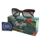 Maui Jim 'Olu 'Olu Polarized Sunglasses -Trans Dark Chocolate with Blue/Neutral Grey