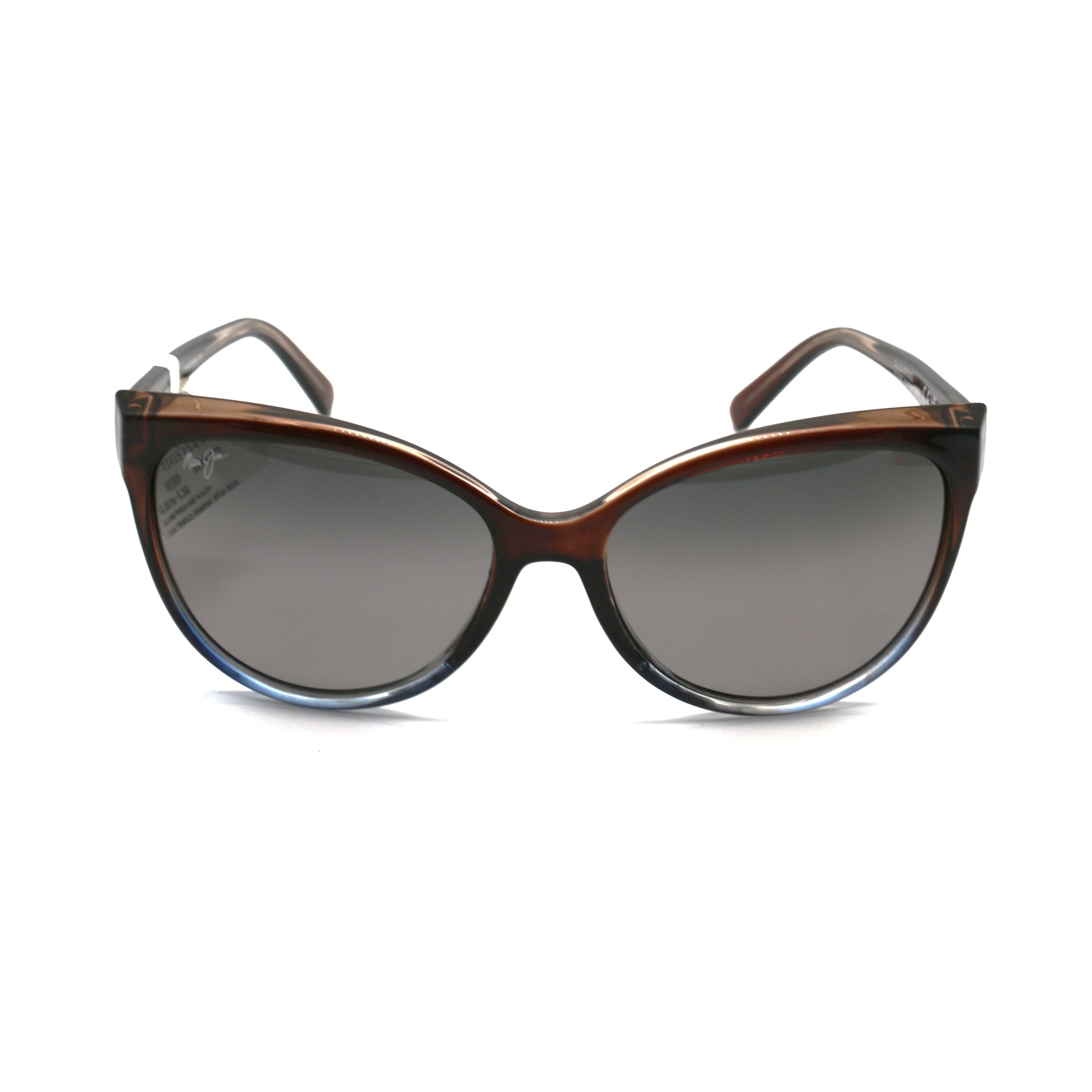 Maui Jim 'Olu 'Olu Polarized Sunglasses -Trans Dark Chocolate with Blue/Neutral Grey