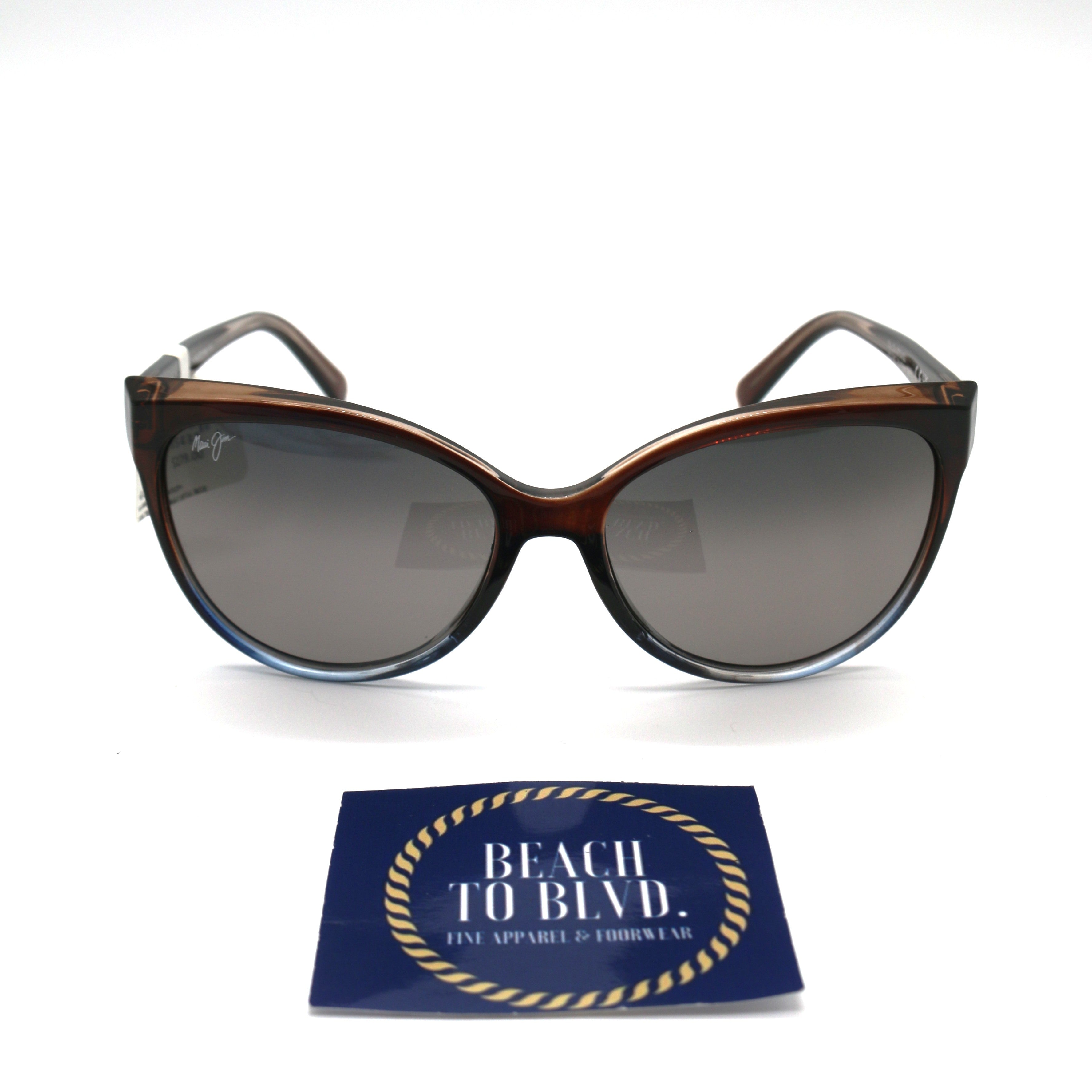 Maui Jim 'Olu 'Olu Polarized Sunglasses -Trans Dark Chocolate with Blue/Neutral Grey