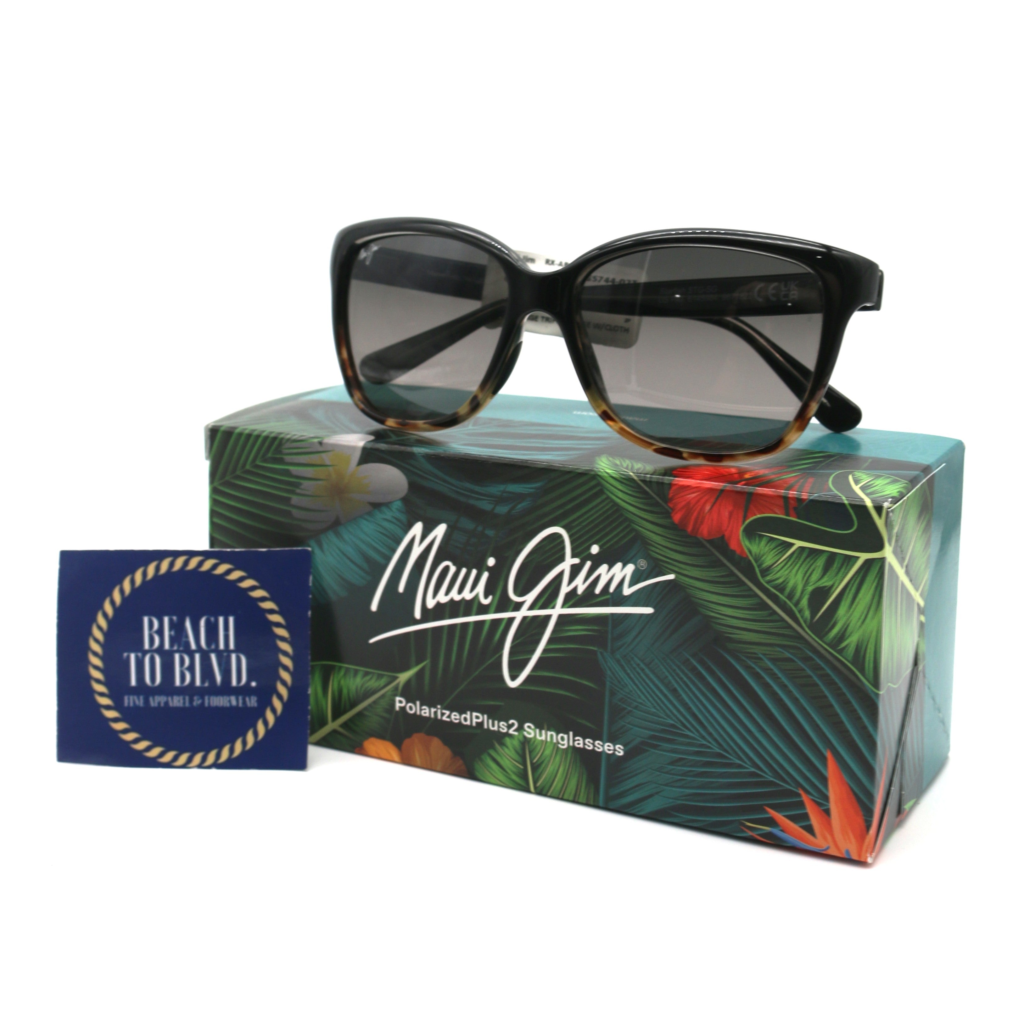 Maui Jim Starfish Polarized Sunglasses - Black with Tortoise/Neutral Grey