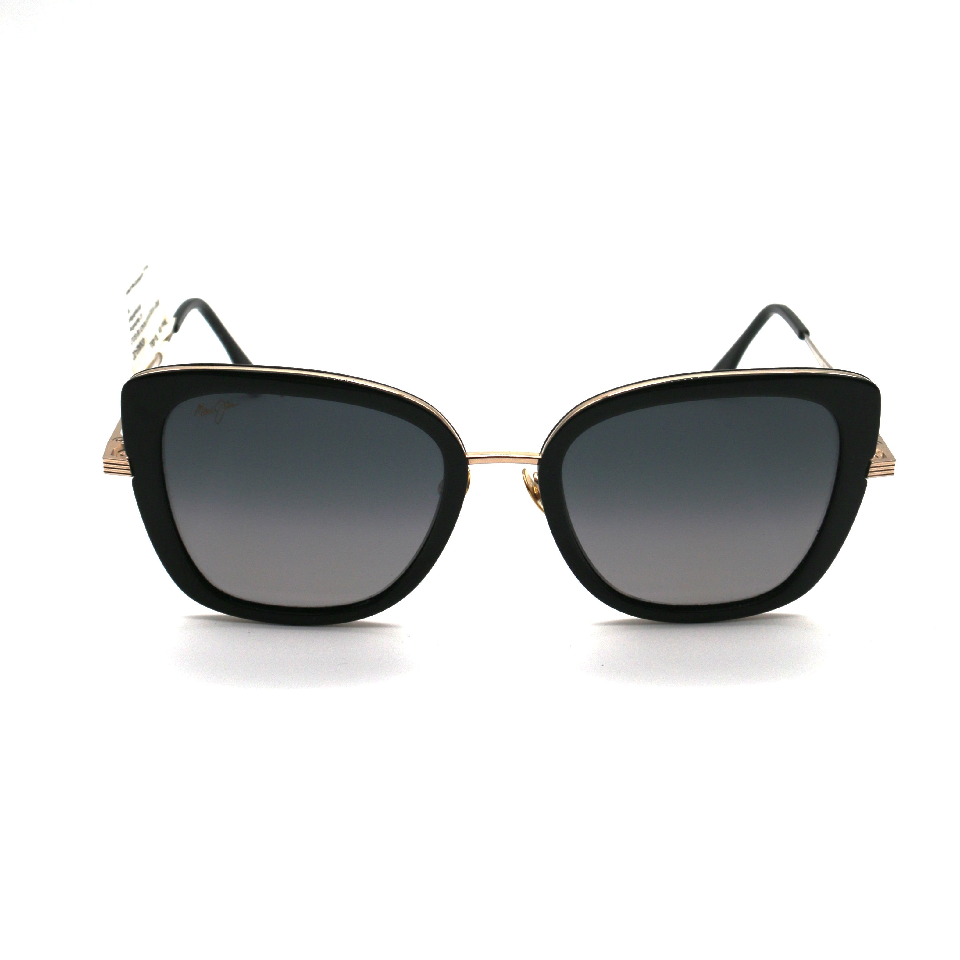 Maui Jim Violet Lake Polarized Sunglasses - Black With Gold / Neutral Grey Lens