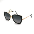 Maui Jim Violet Lake Polarized Sunglasses - Black With Gold / Neutral Grey Lens