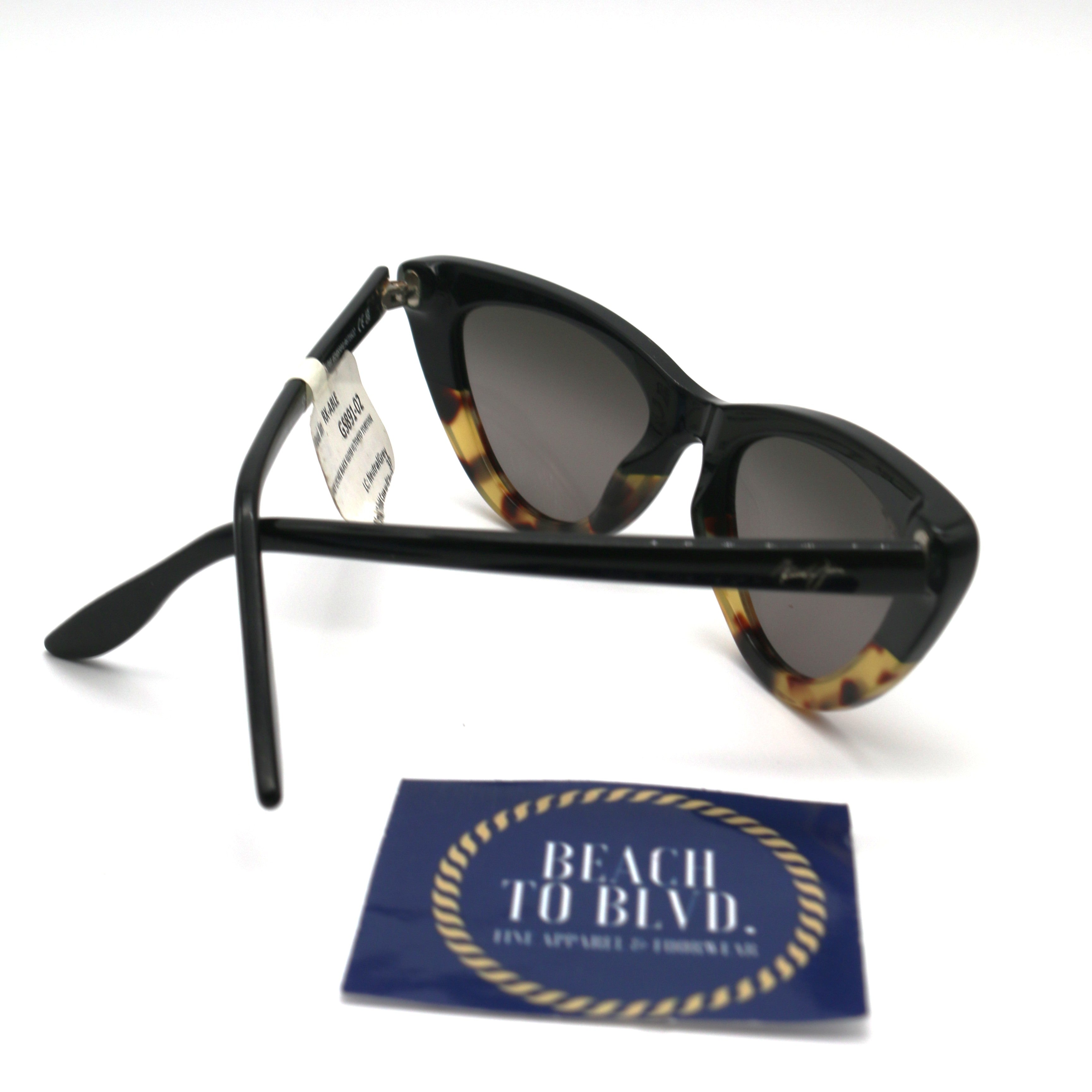 Maui Jim Lychee Polarized Sunglasses - Black Gloss w/ Tokyo Tortoise /Neutral Grey