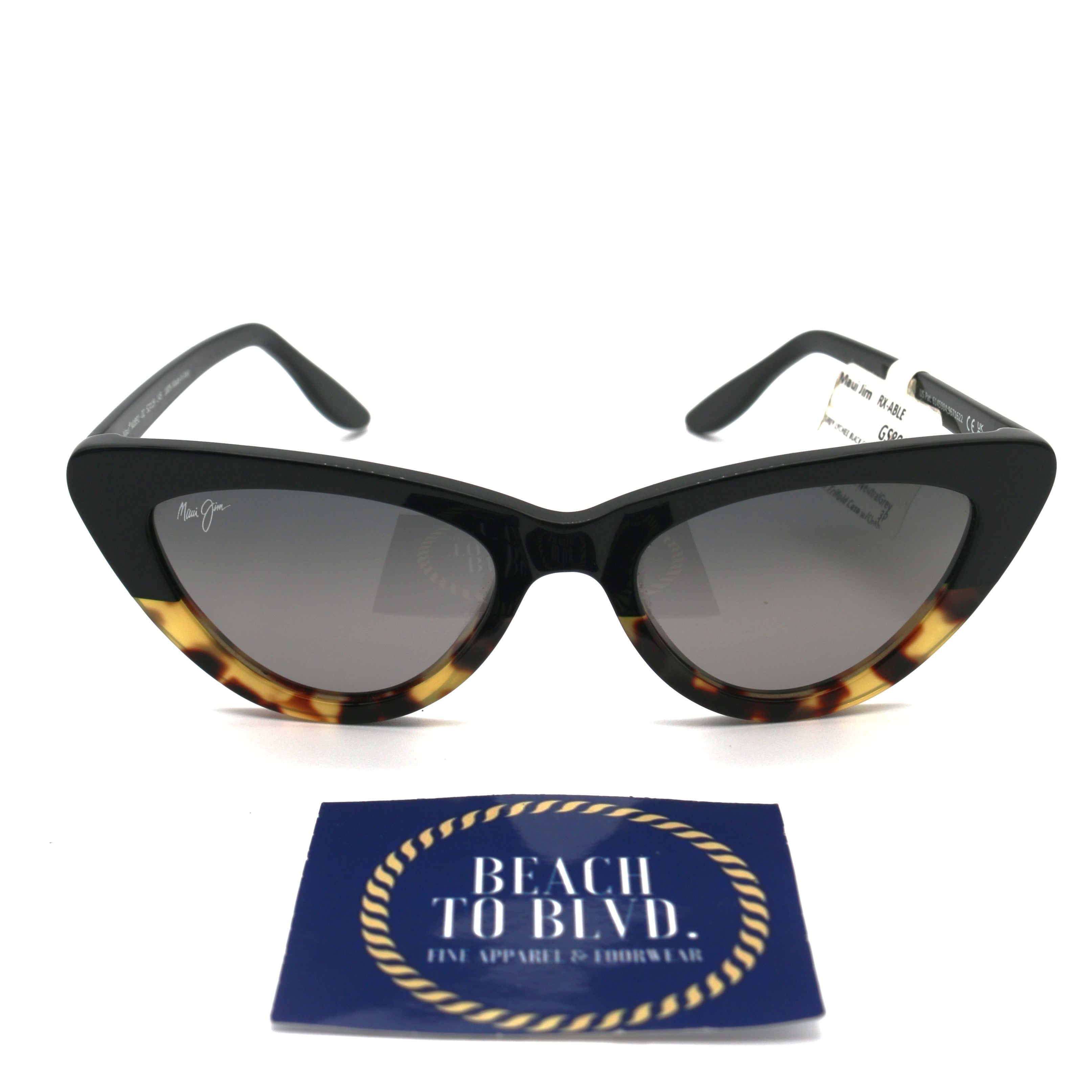 Maui Jim Lychee Polarized Sunglasses - Black Gloss w/ Tokyo Tortoise /Neutral Grey