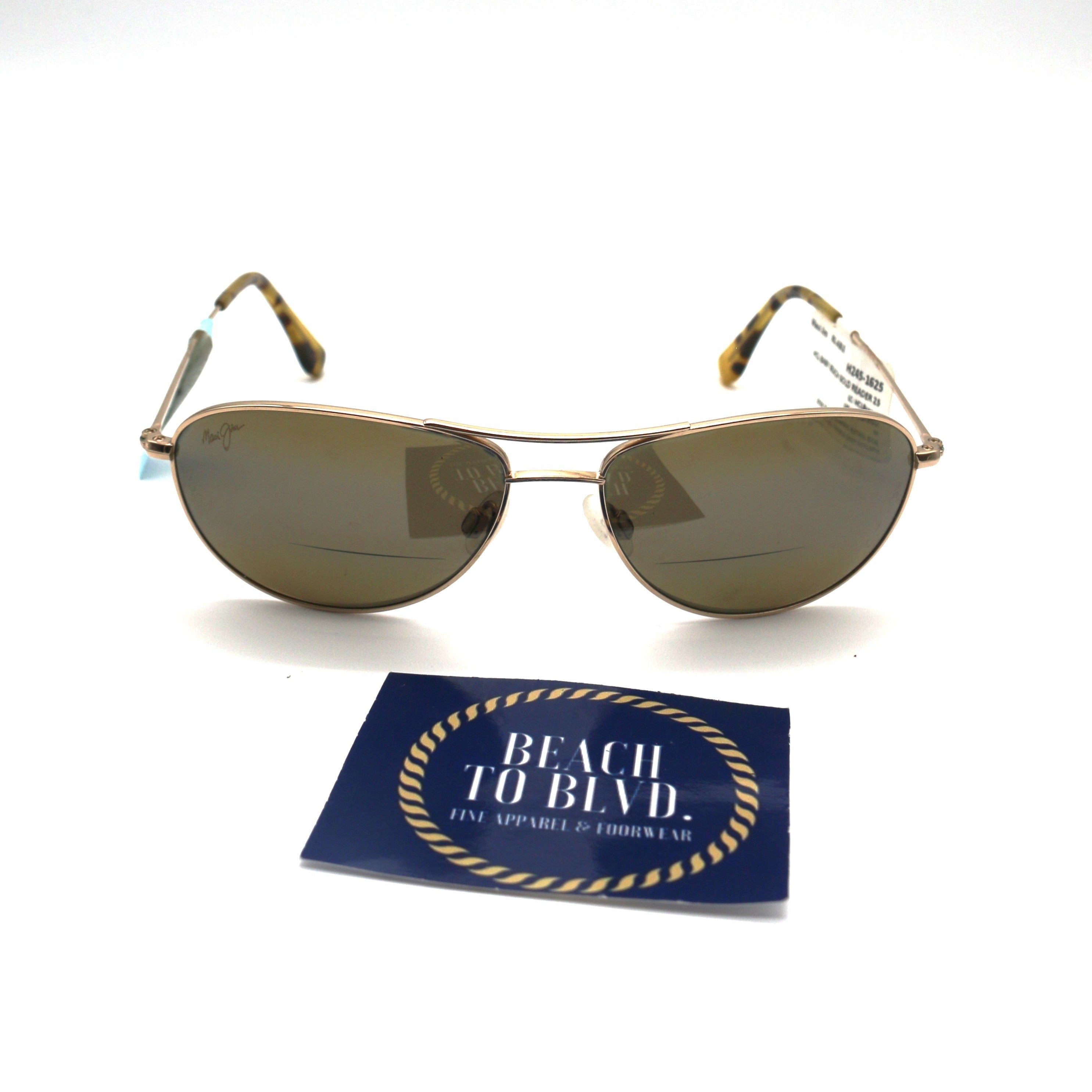 Maui Jim Sunglasses Baby Beach Readers - Gold Frame w\ HCL Bronze Lens - 2.5 Magnification