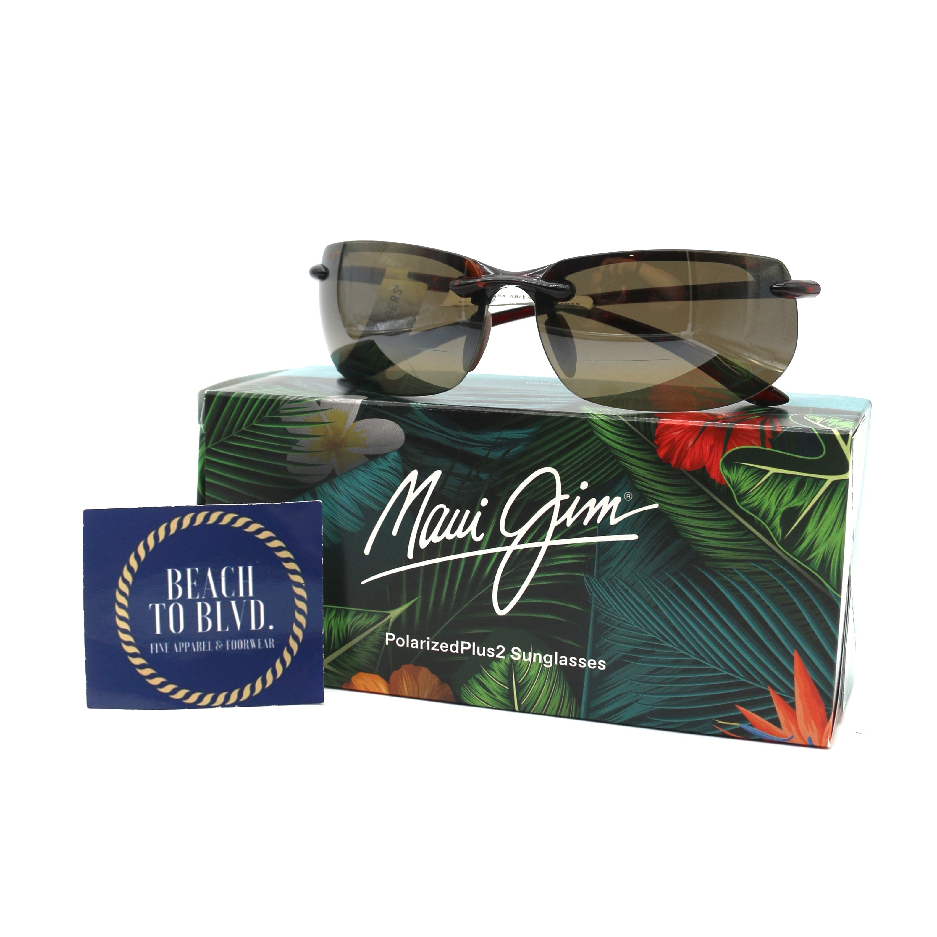 Maui Jim Banyans Polarized Sunglasses - Tortoise/HCL Bronze 1.5 Reader