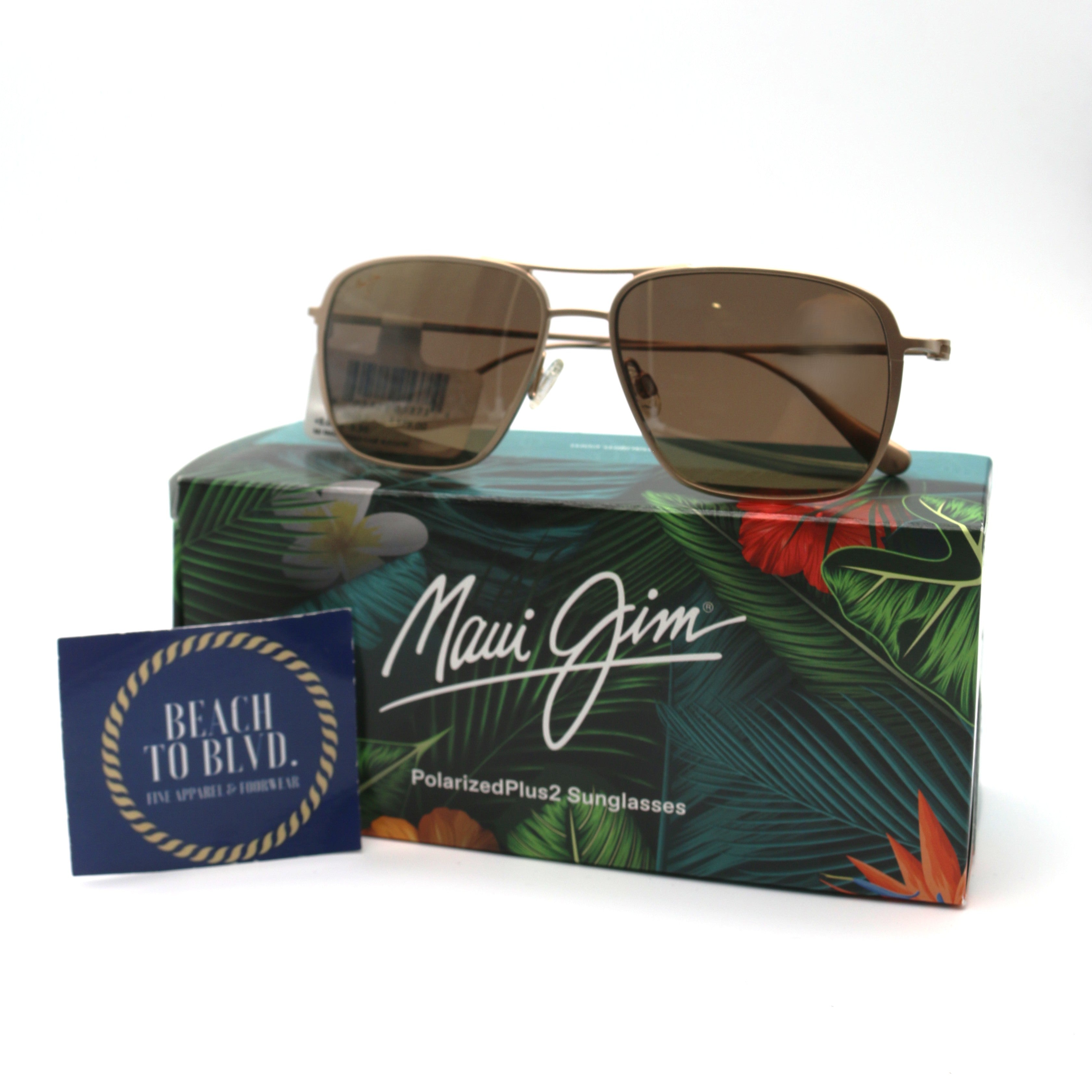 Maui Jim Polarized Sunglasses - Beaches H541-16A Satin Gold/ HCL Bronze