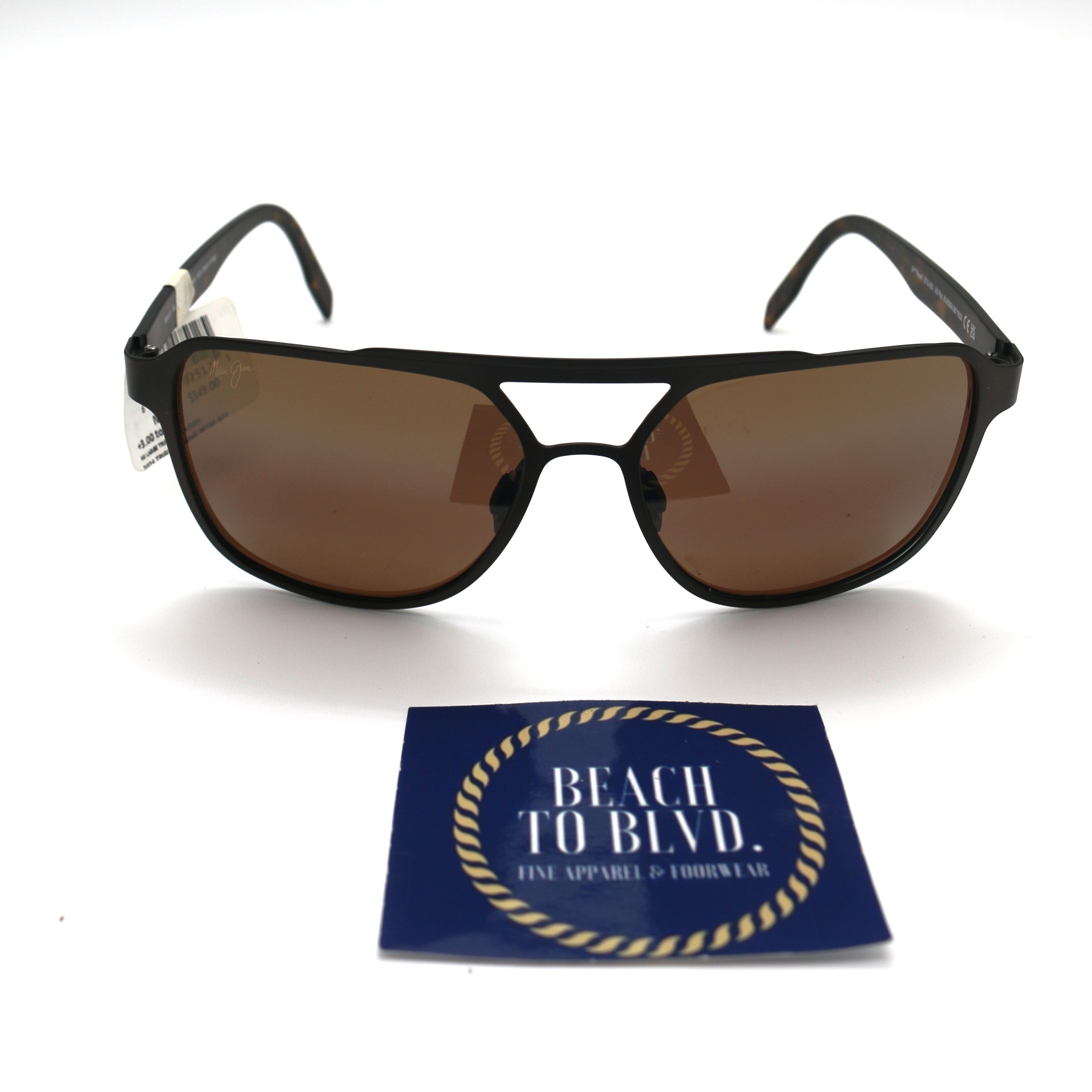 Maui Jim Polarized Sunglasses - 2nd Reef Brushed Chocolate / HCL Bronze