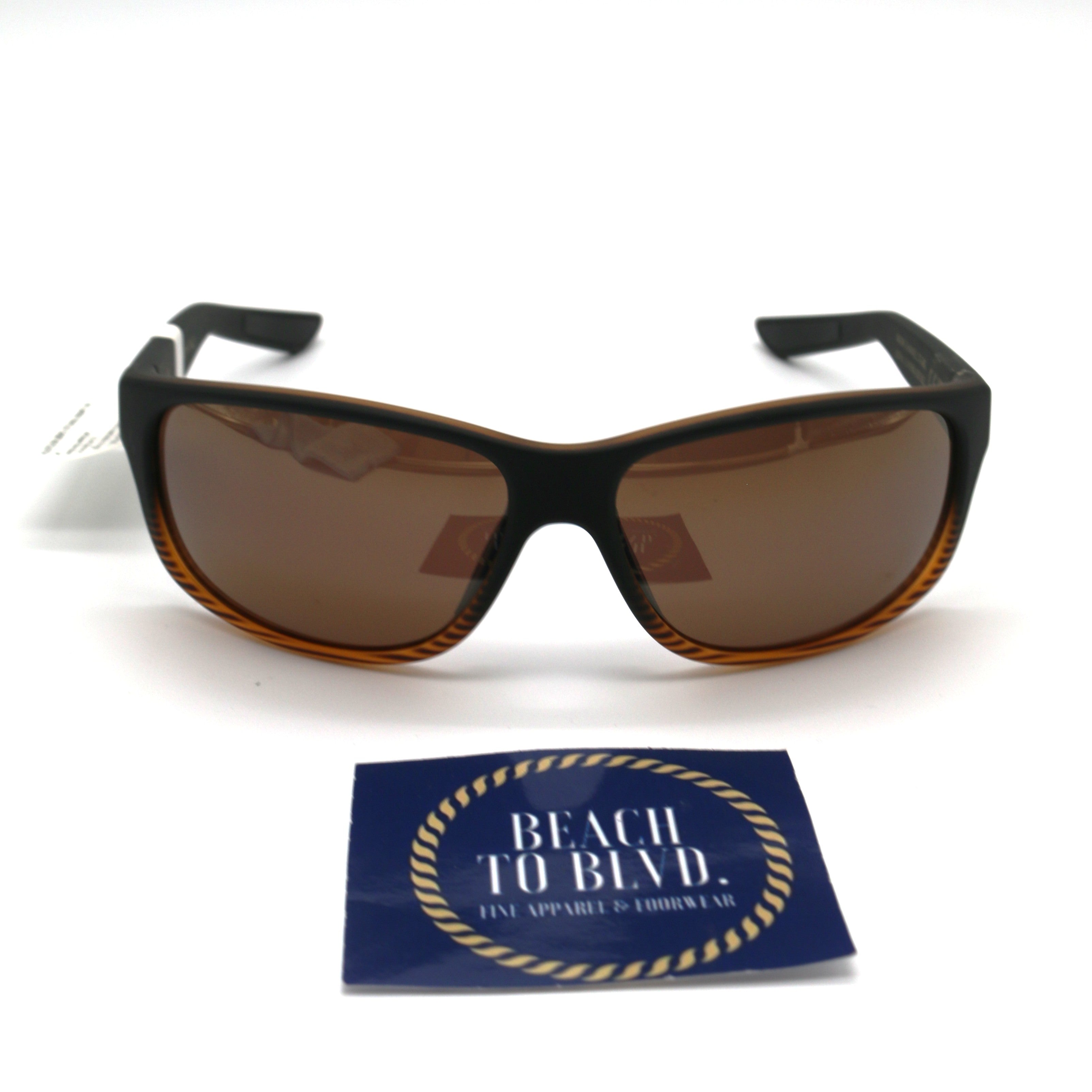 Maui Jim Kaiwi Channel Polarized Sunglasses - Dark Brown Stripe/HCL Bronze