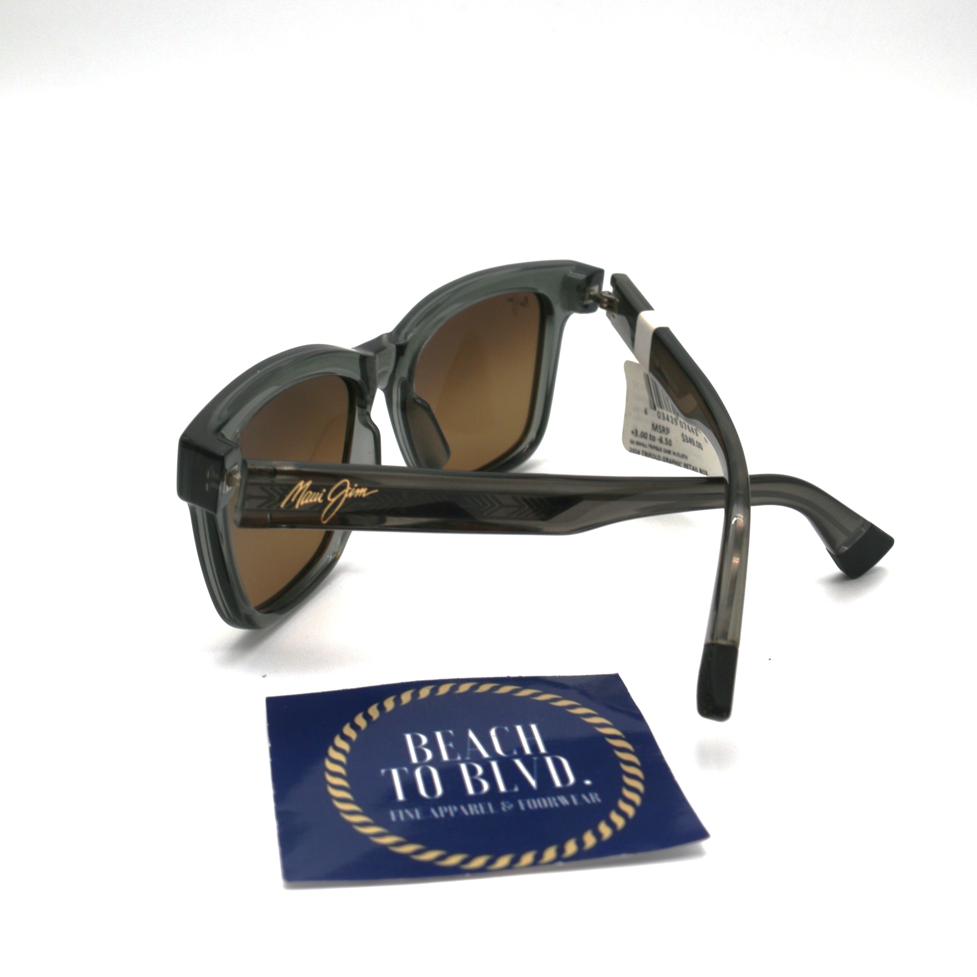 Maui Jim Hanohano Polarized Sunglasses - Shiny Trans Dark Grey/HCL Bronze