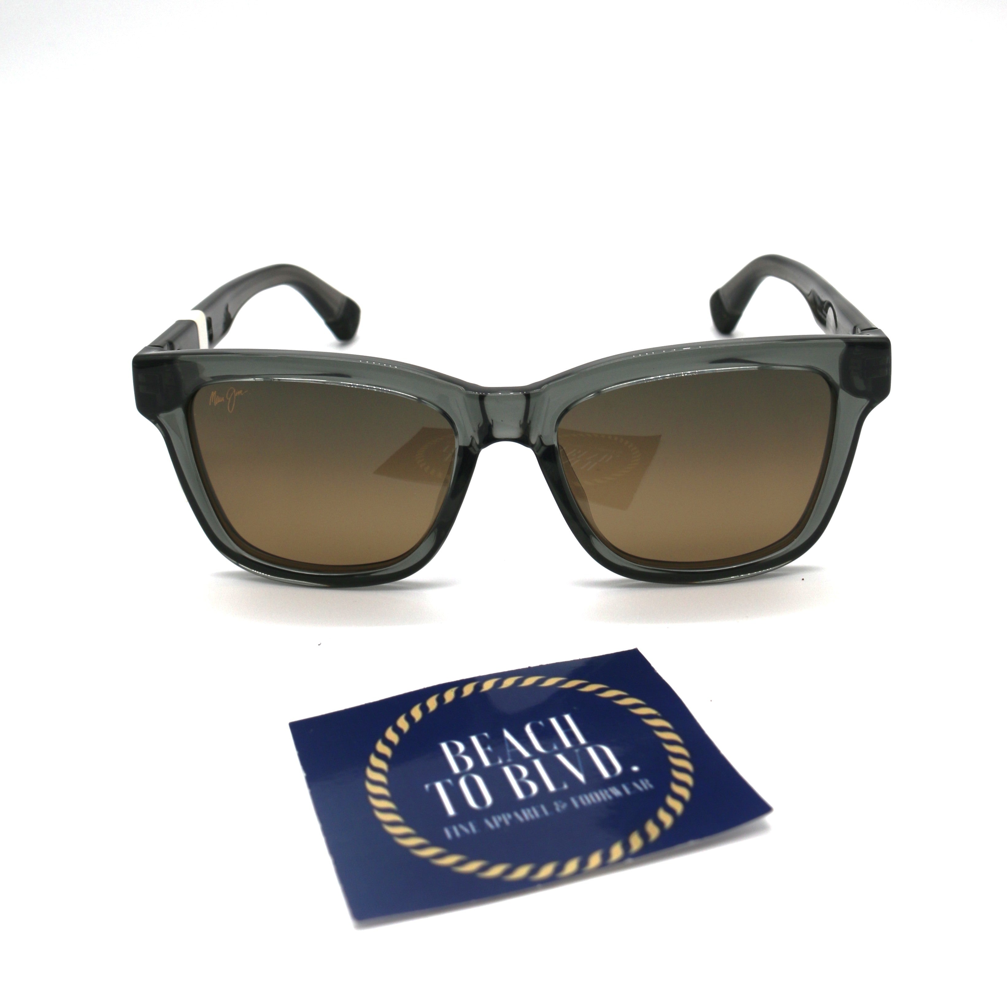 Maui Jim Hanohano Polarized Sunglasses - Shiny Trans Dark Grey/HCL Bronze