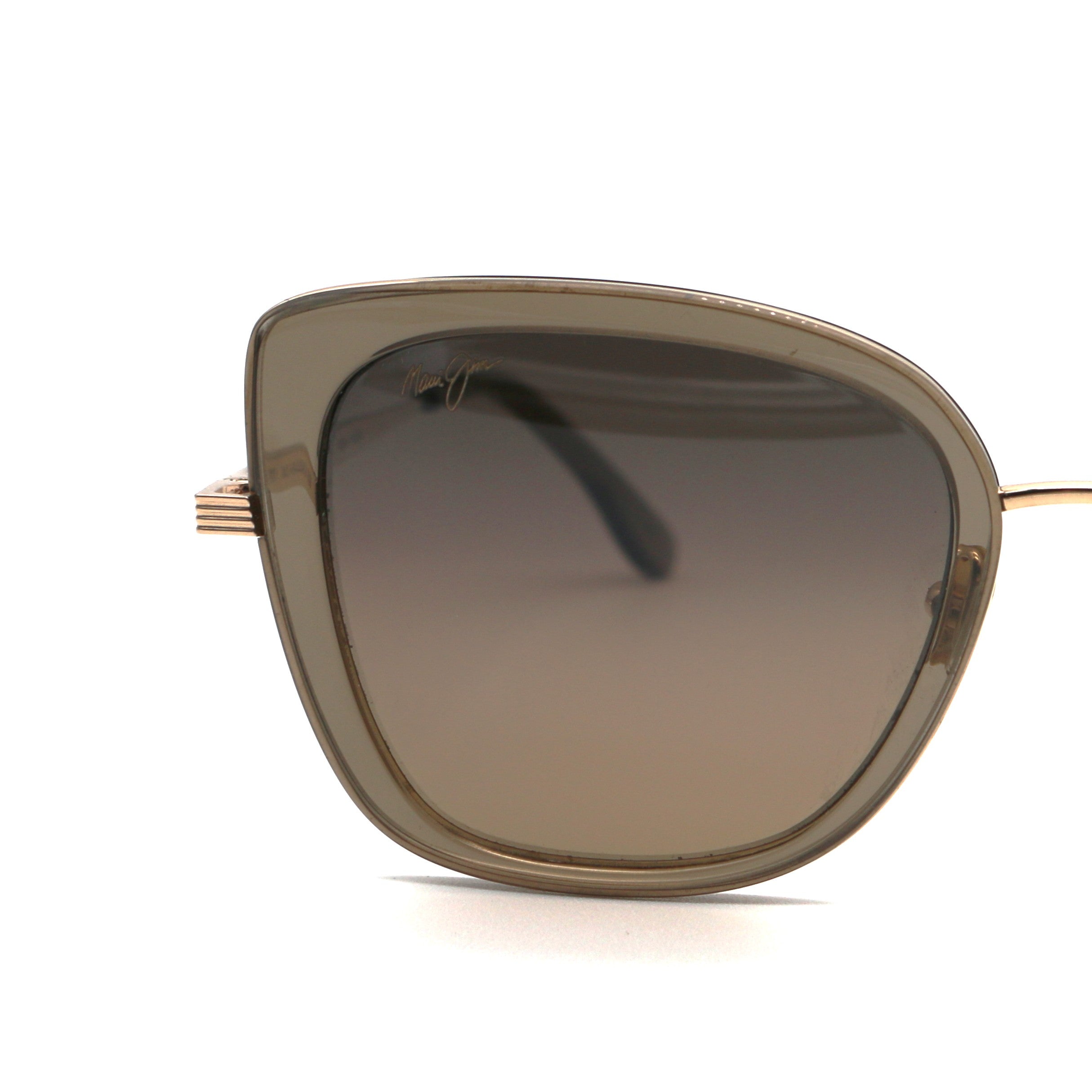 Maui Jim Violet Lake Polarized Sunglasses - Transparent Taupe With Gold / HCL Bronze Lens