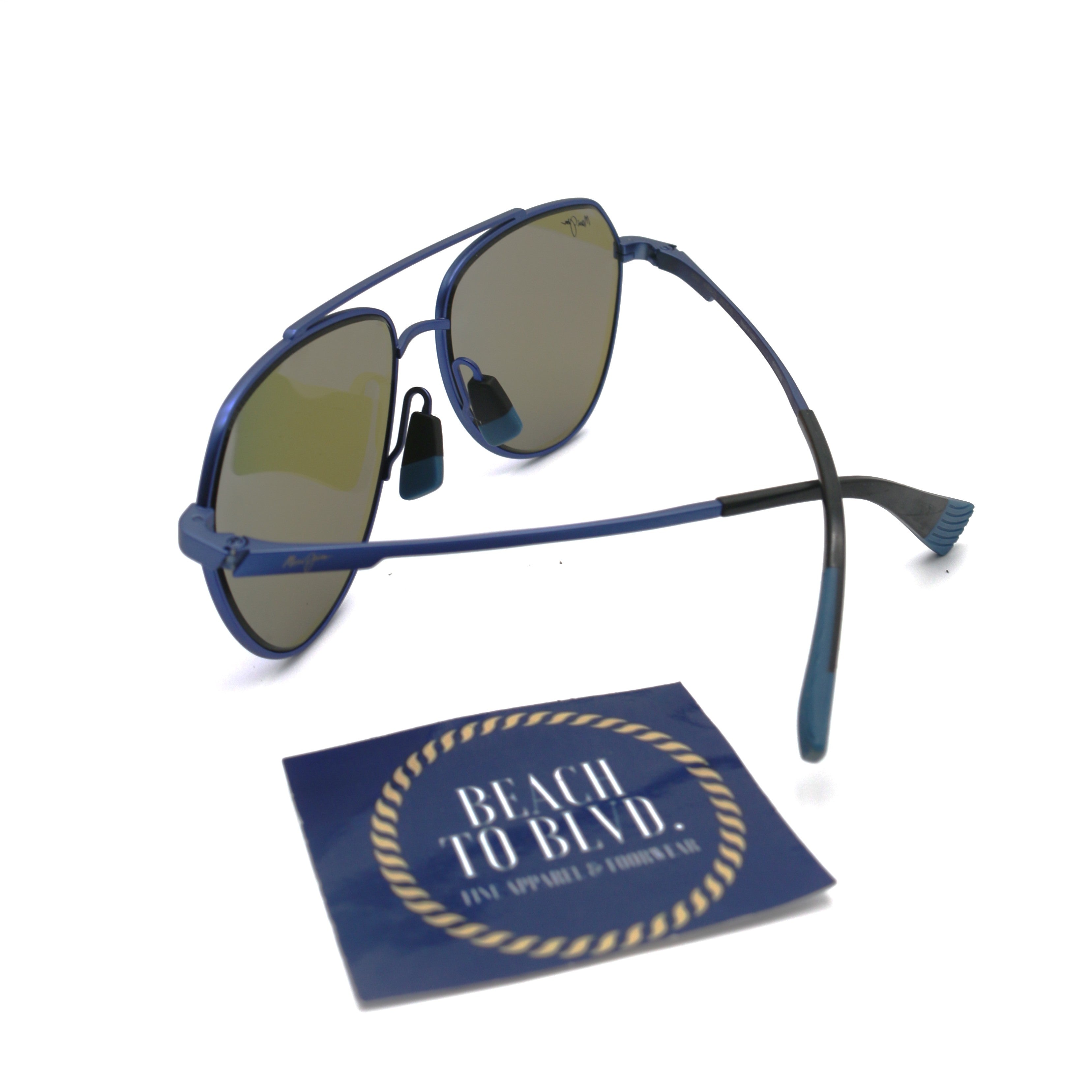 Maui Jim Waiwai Polarized Sunglasses - Matte Transparent Blue / Blue Hawaii