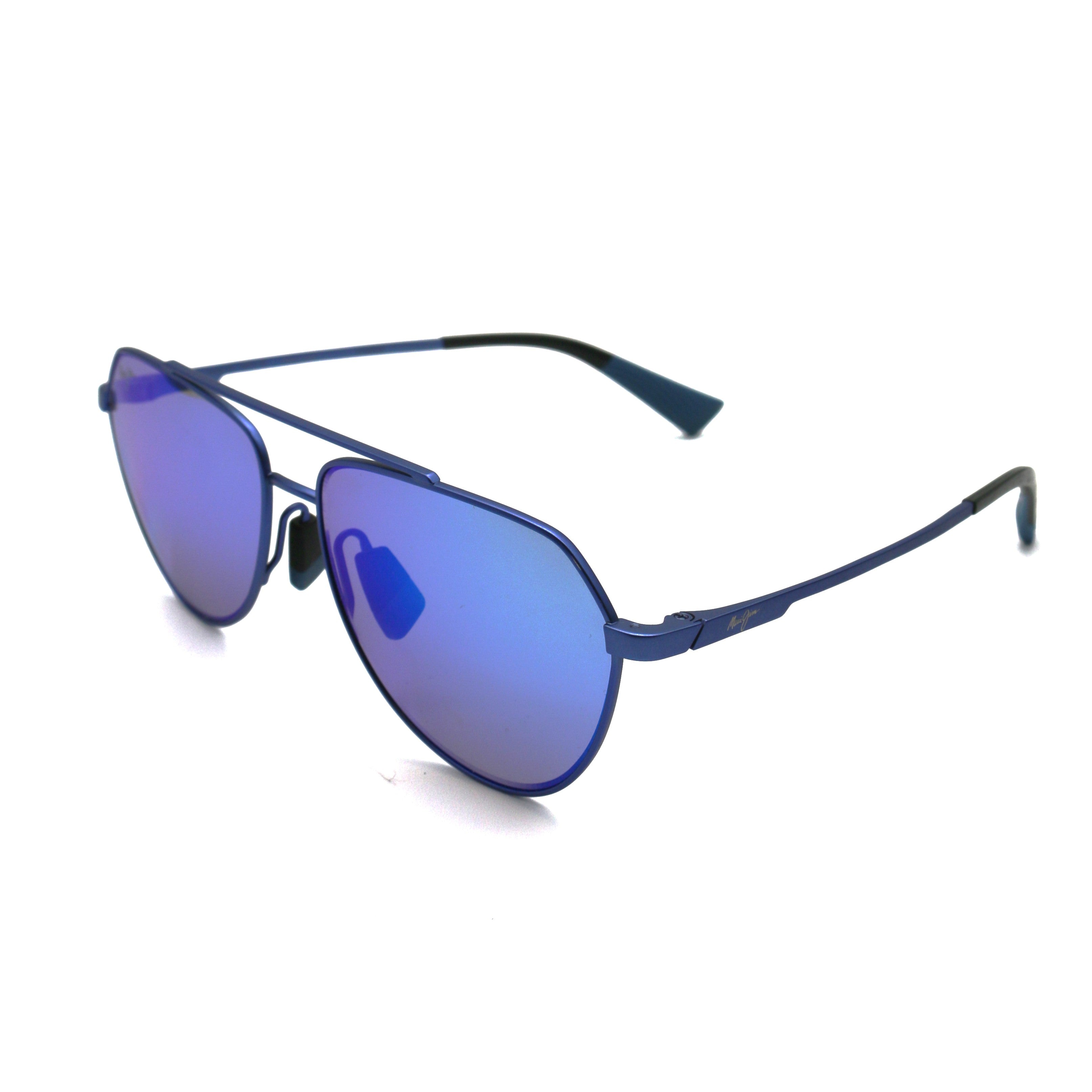 Maui Jim Waiwai Polarized Sunglasses - Matte Transparent Blue / Blue Hawaii