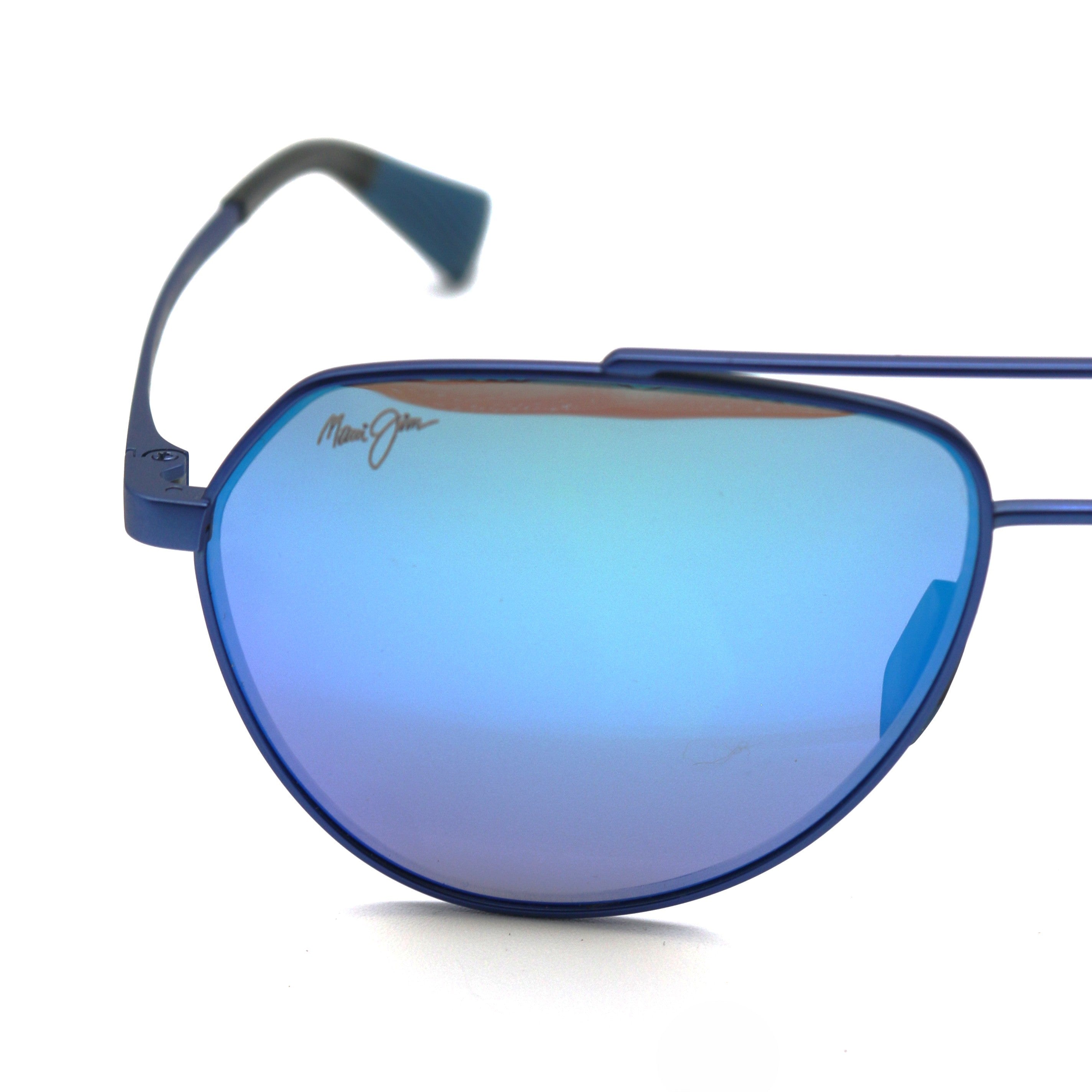 Maui Jim Waiwai Polarized Sunglasses - Matte Transparent Blue / Blue Hawaii